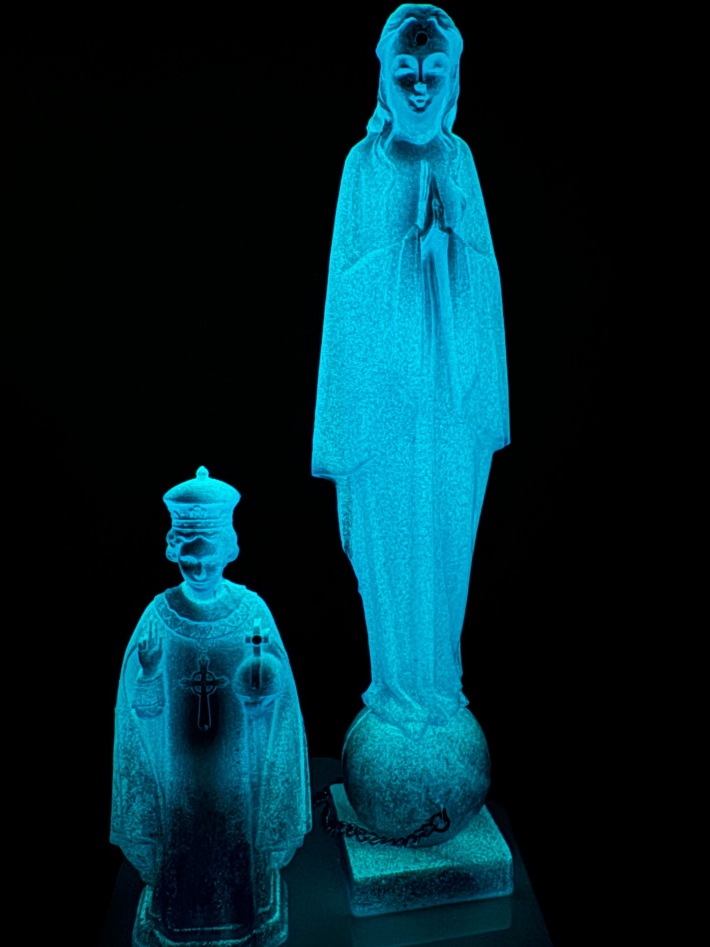 The Infant and the Mother: Glow in the dark blue