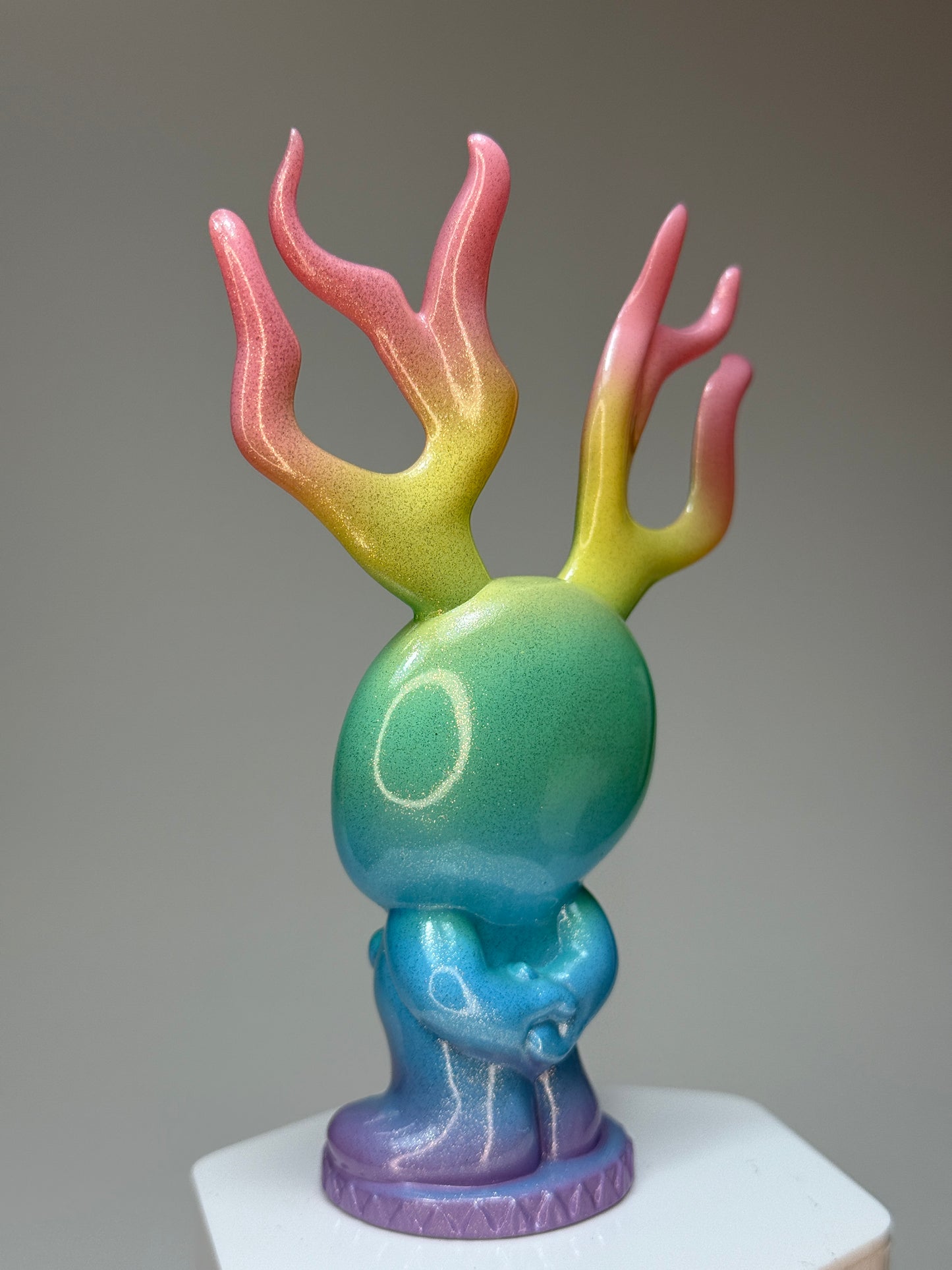 Sad with Antlers: Pastel Rainbow