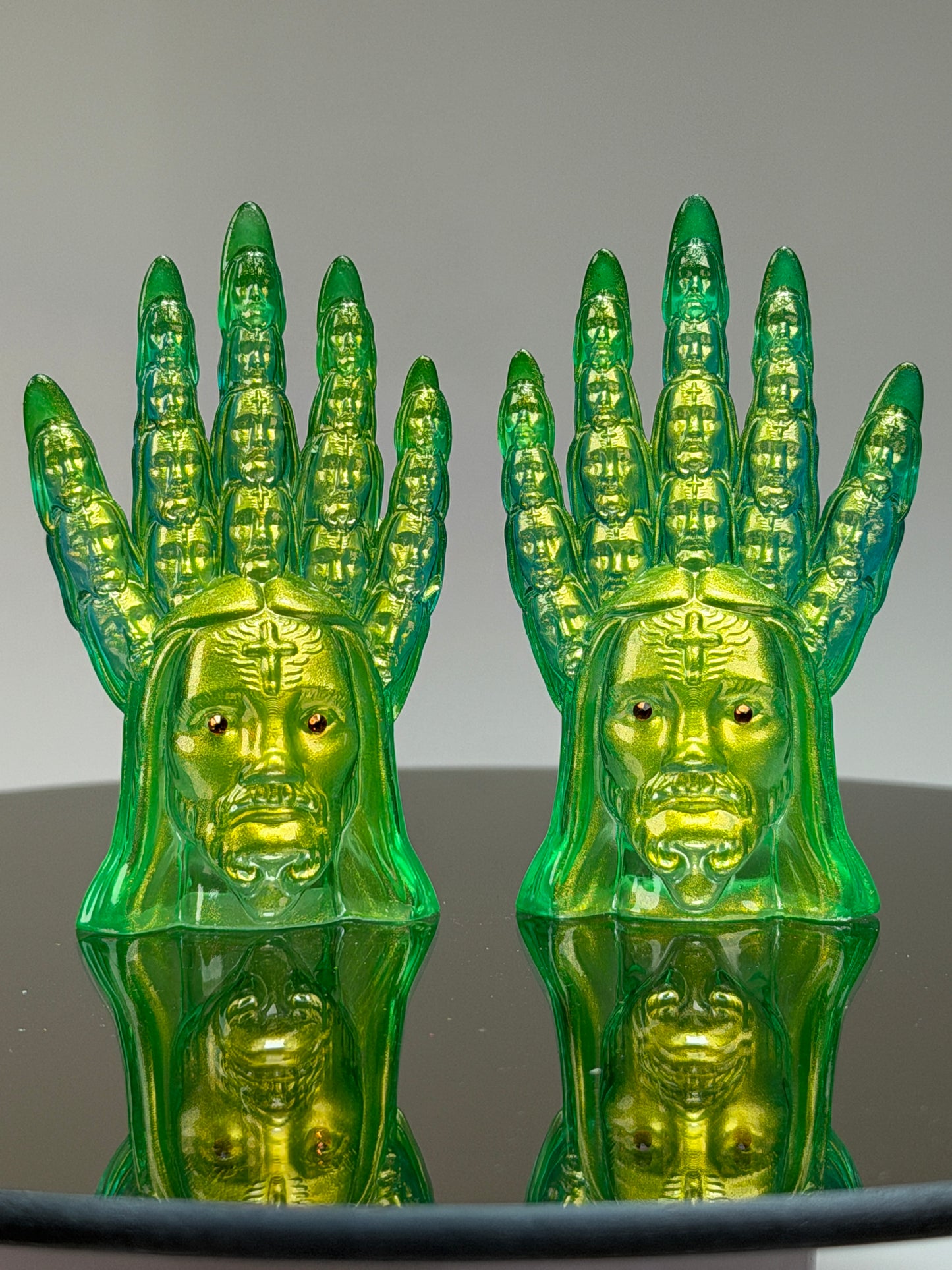 Jesus Christ Claws: Green and Gold (small set)
