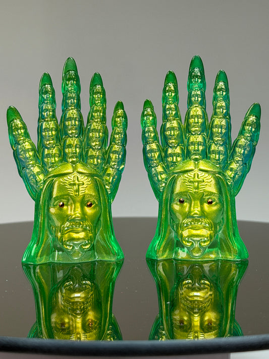 Jesus Christ Claws: Green and Gold (small set)