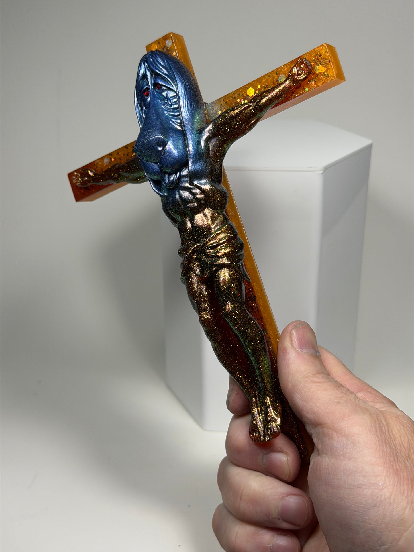 Christ on the Cross but he is a Sad Dog (Big Choice)