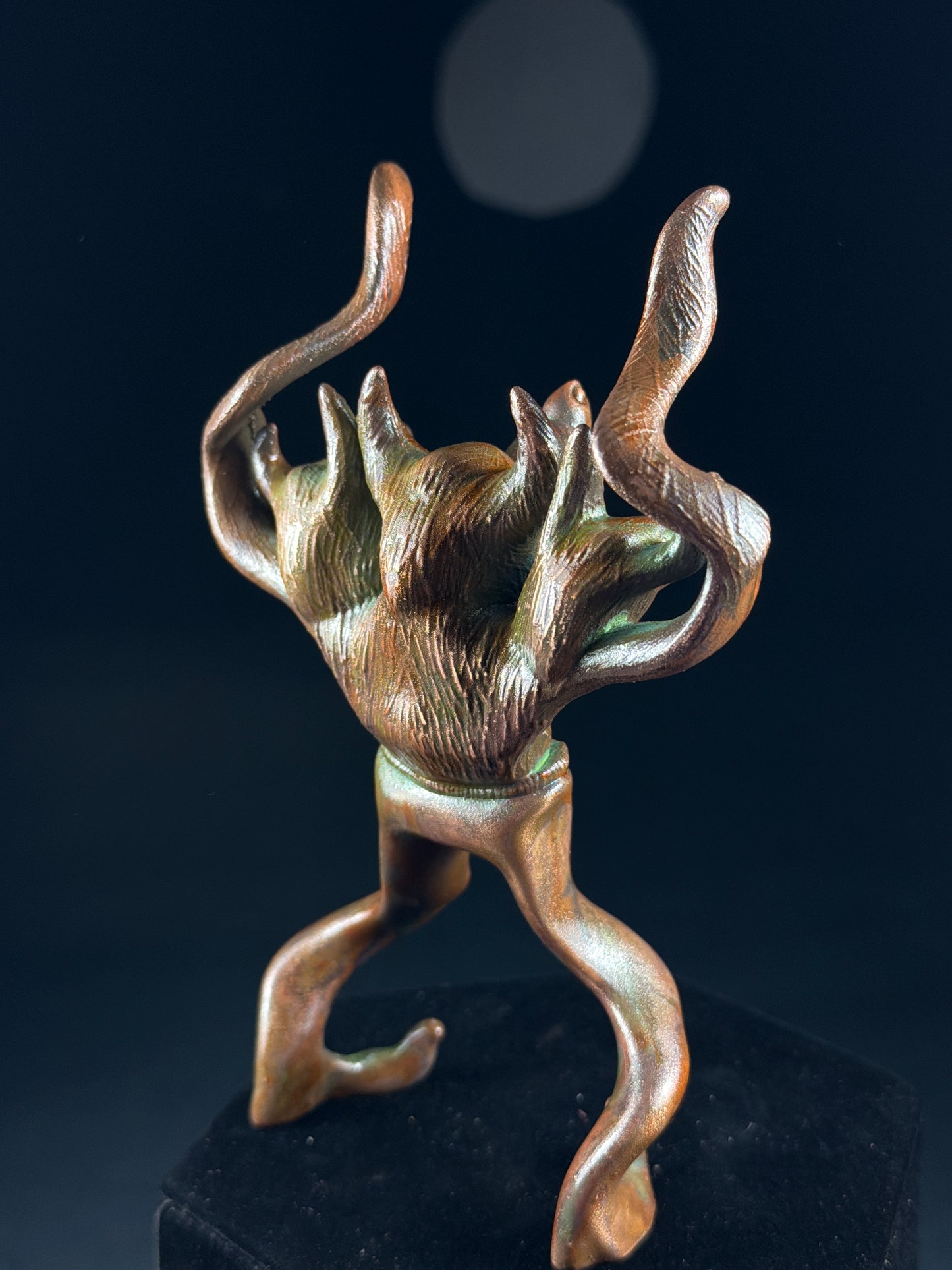 Wolfman: Copper Plated with Orange and Green