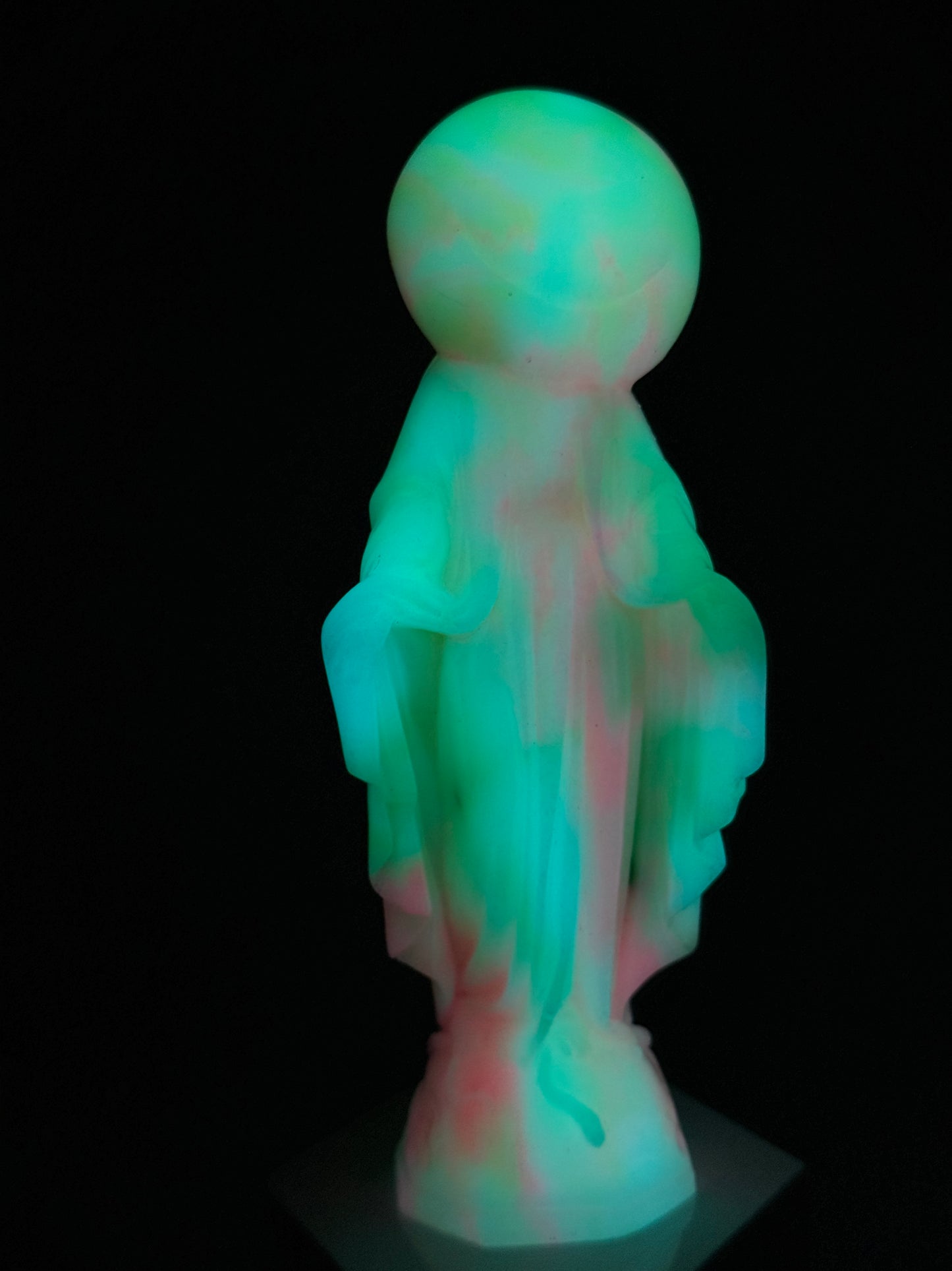 Happy Mary: Marbled Pastel Rainbow Glow