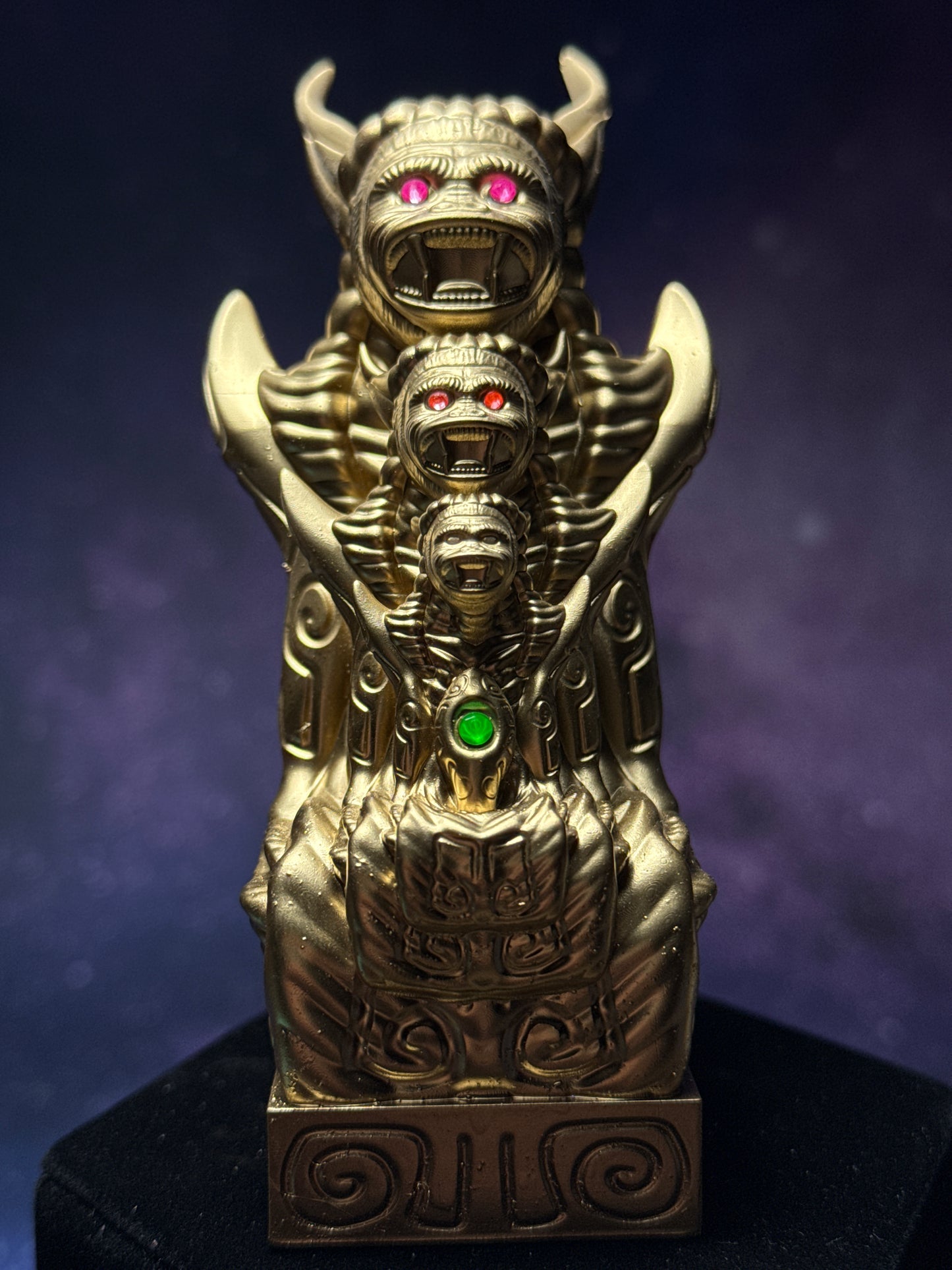 Egyptian Cosmonaut Apes: Gold with Neon Rhinestones