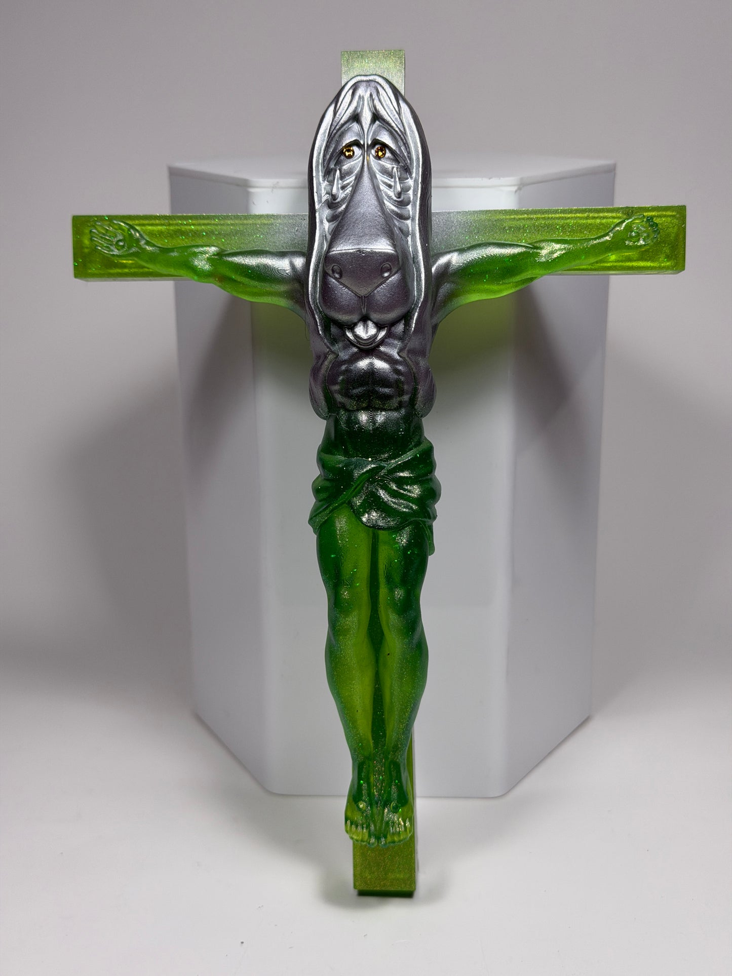 Christ on the Cross but he is a Sad Dog (Big Choice)