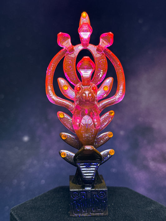 Egyptian Deer with Snakes: Fade From Pink