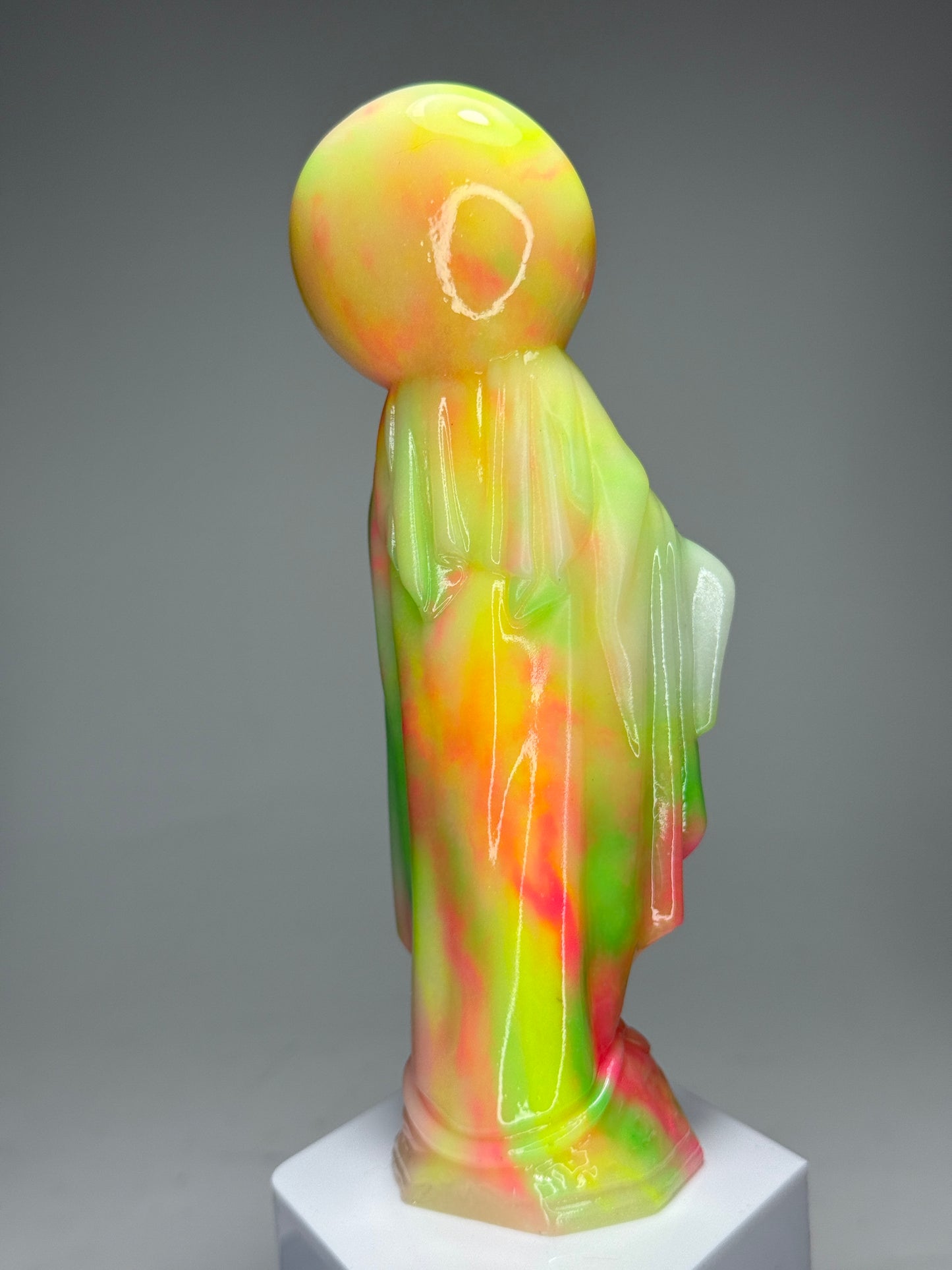 Happy Mary: Marbled Pastel Rainbow Glow