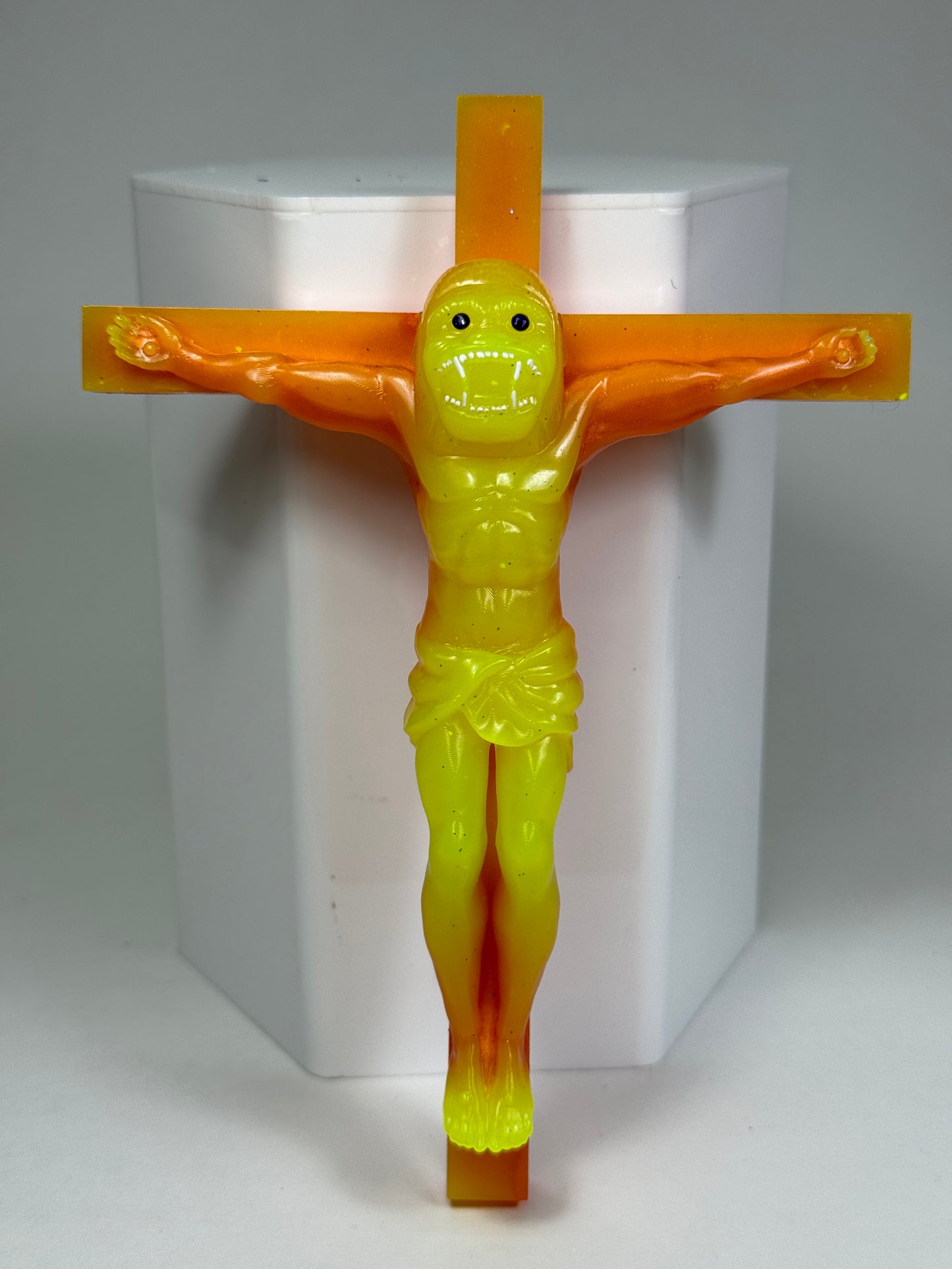 Christ on the Cross but he is an Ape, Magical Toy: Sunny Boy