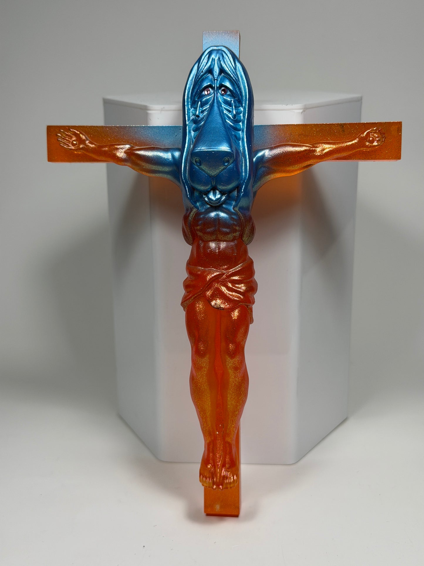 Christ on the Cross but he is a Sad Dog (Big Choice)