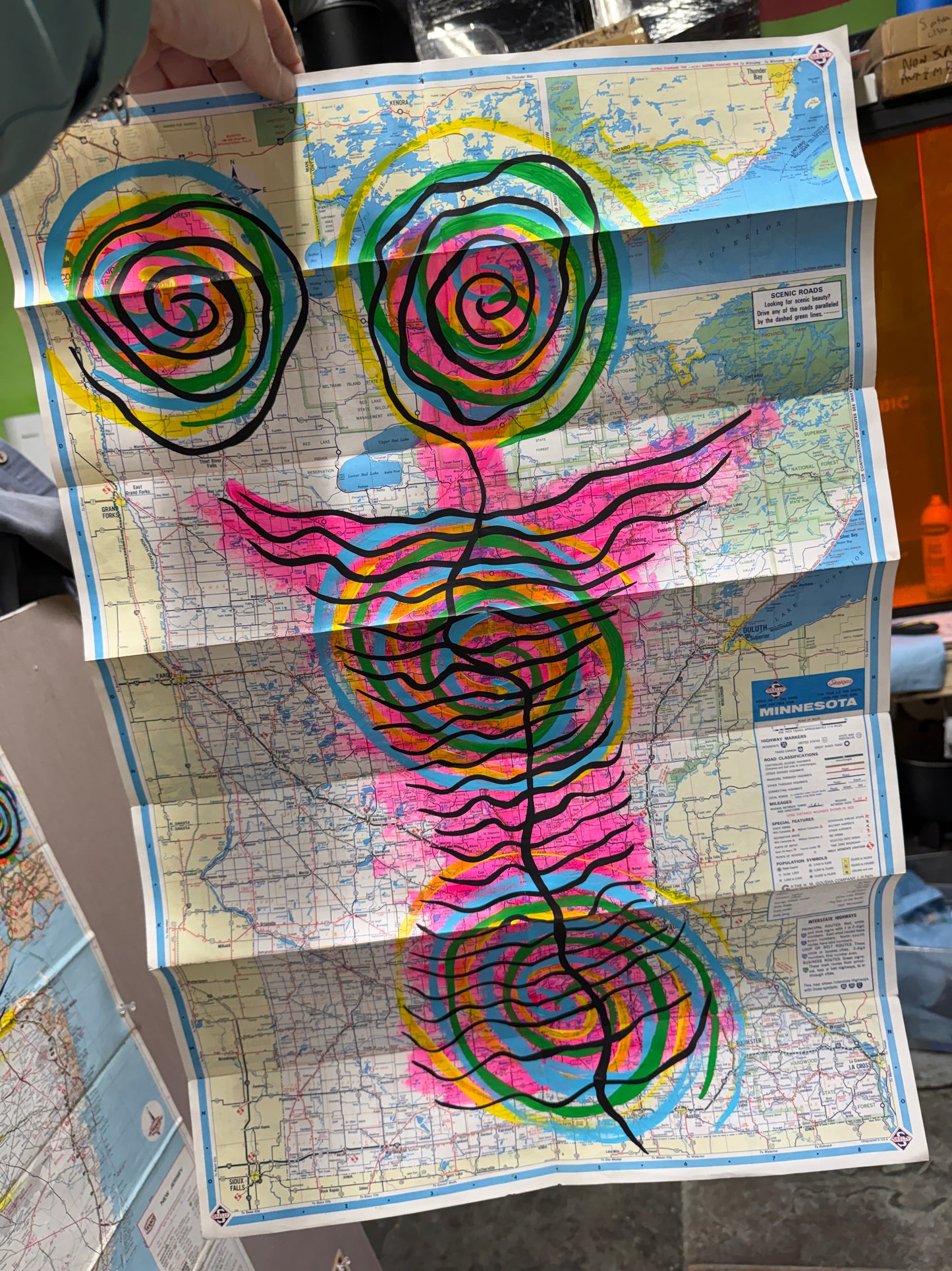 1970 Skelly Oil Minnesota Map