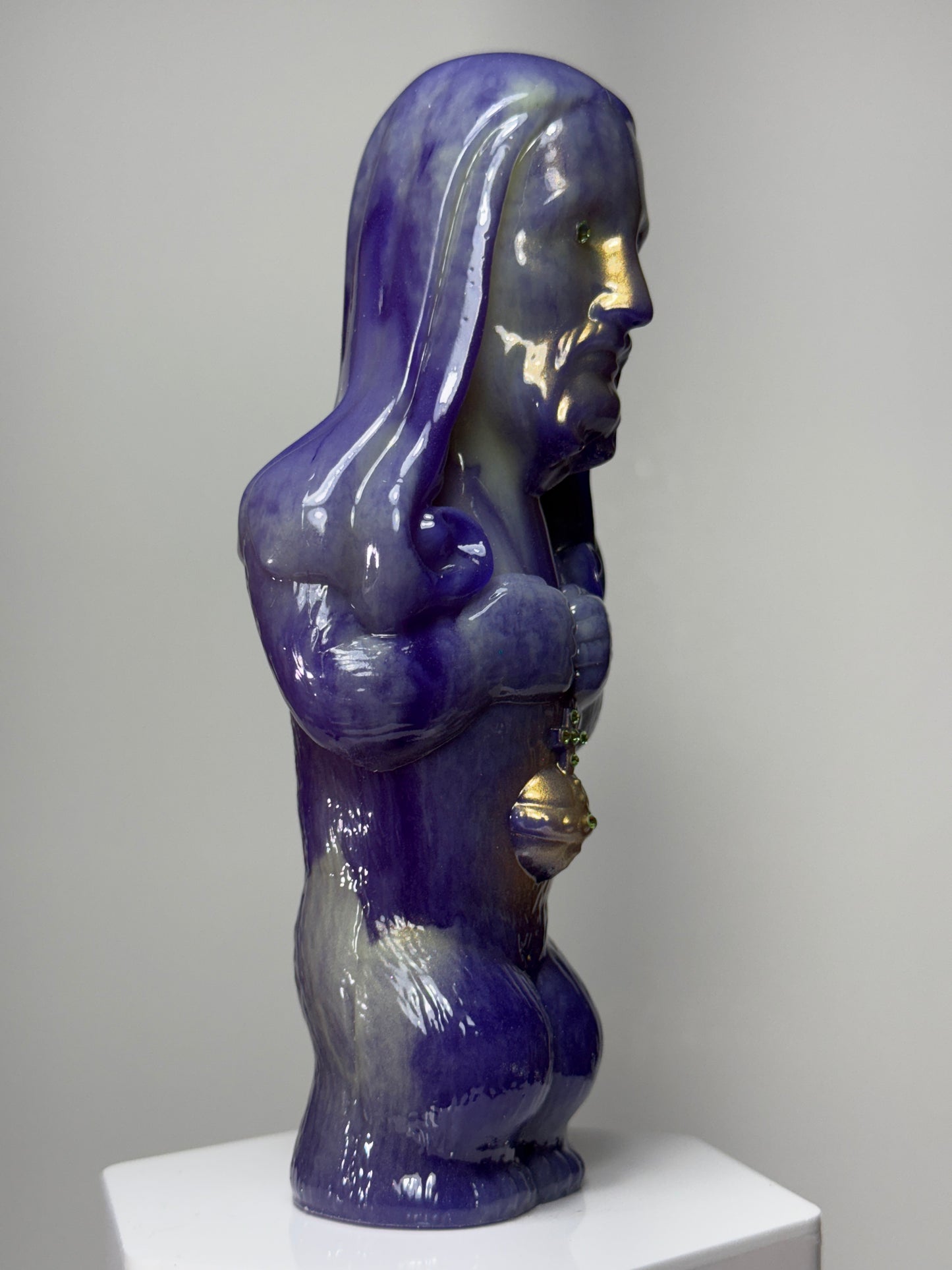 Jesus Ape: Marbled Purple and Yellow Glow