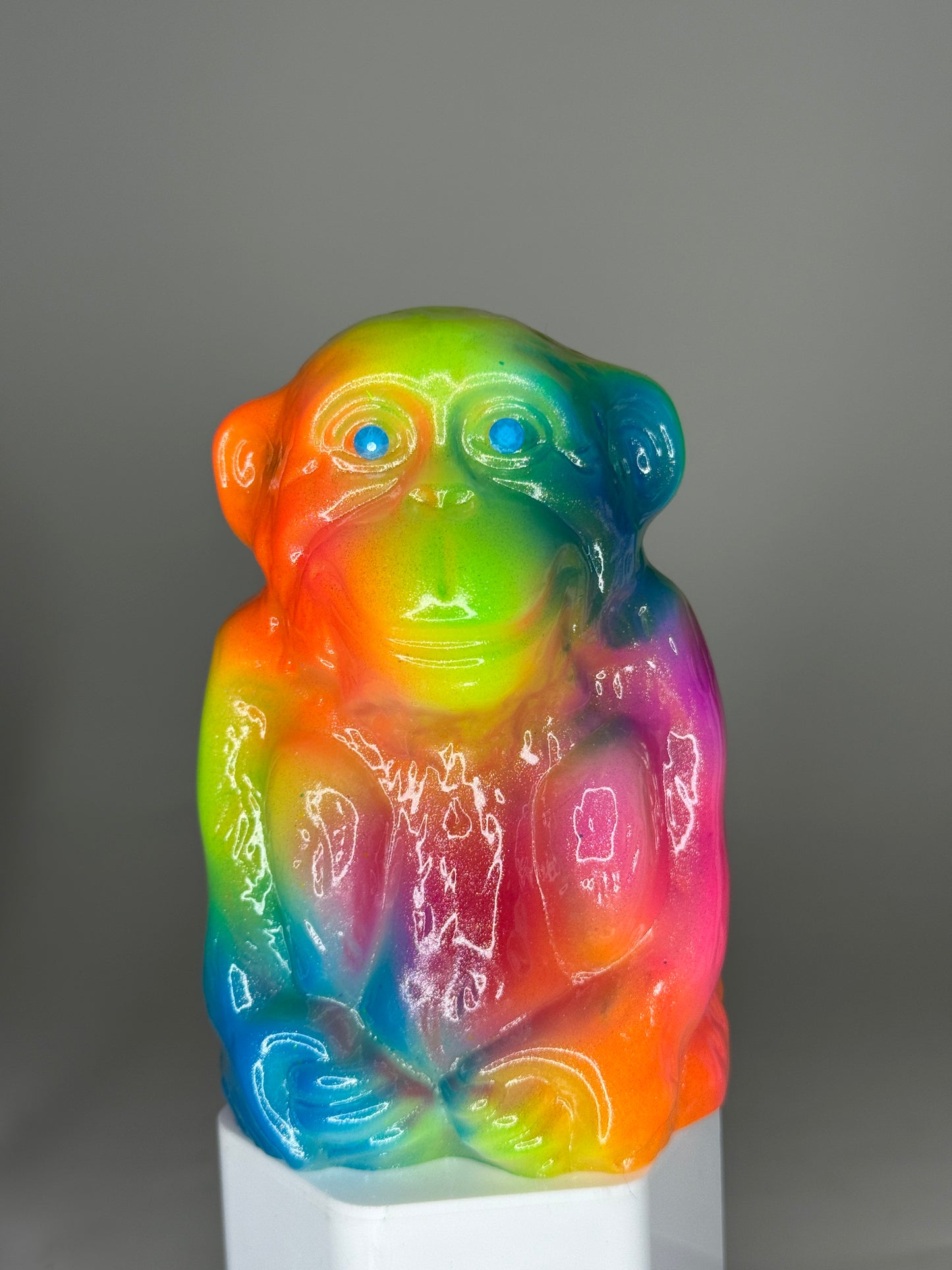 Sitting Monkey: Neon Flashout Glow