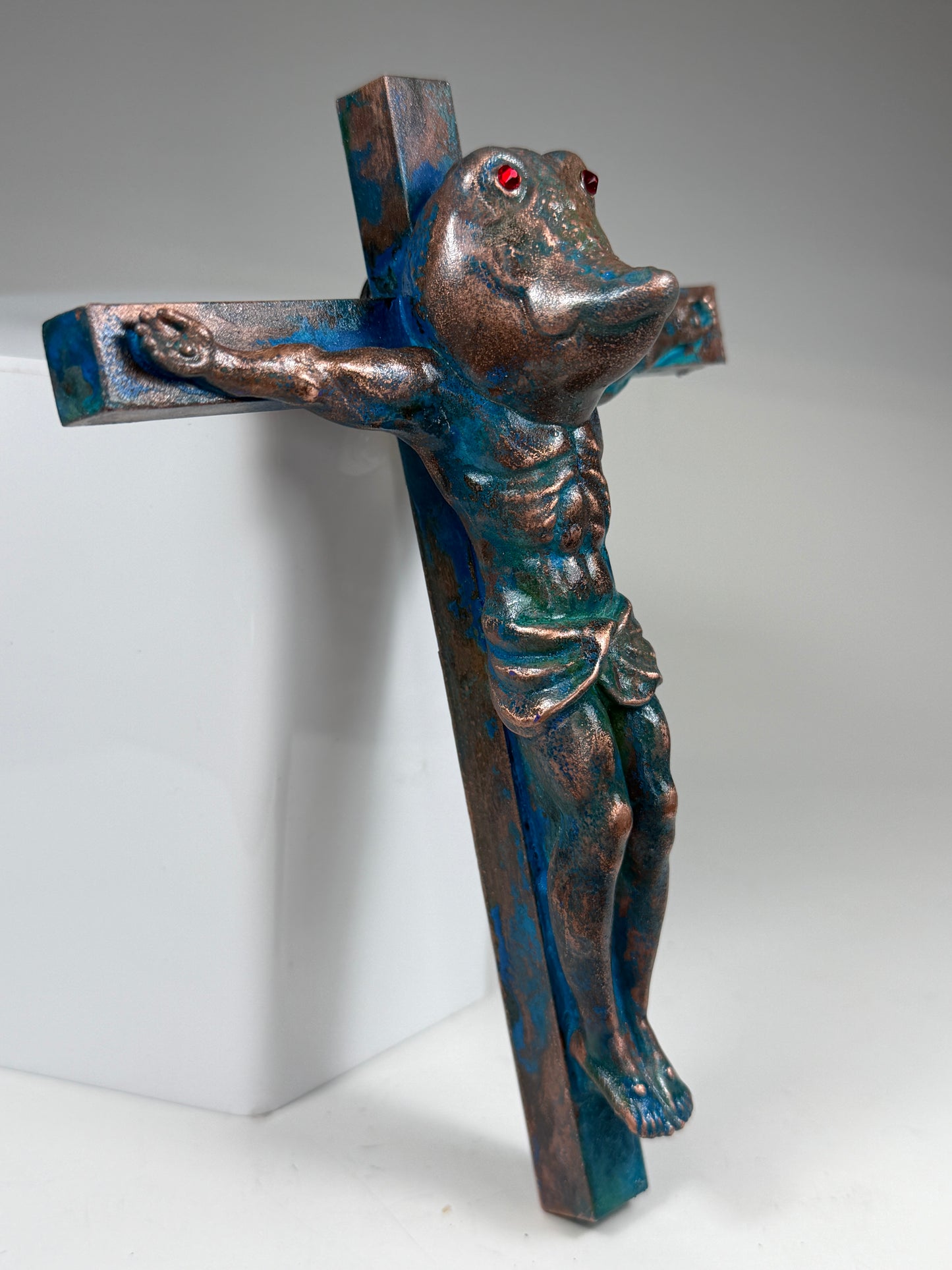 Christ on the Cross but he is a Crocodile: Copper Plated Chomp