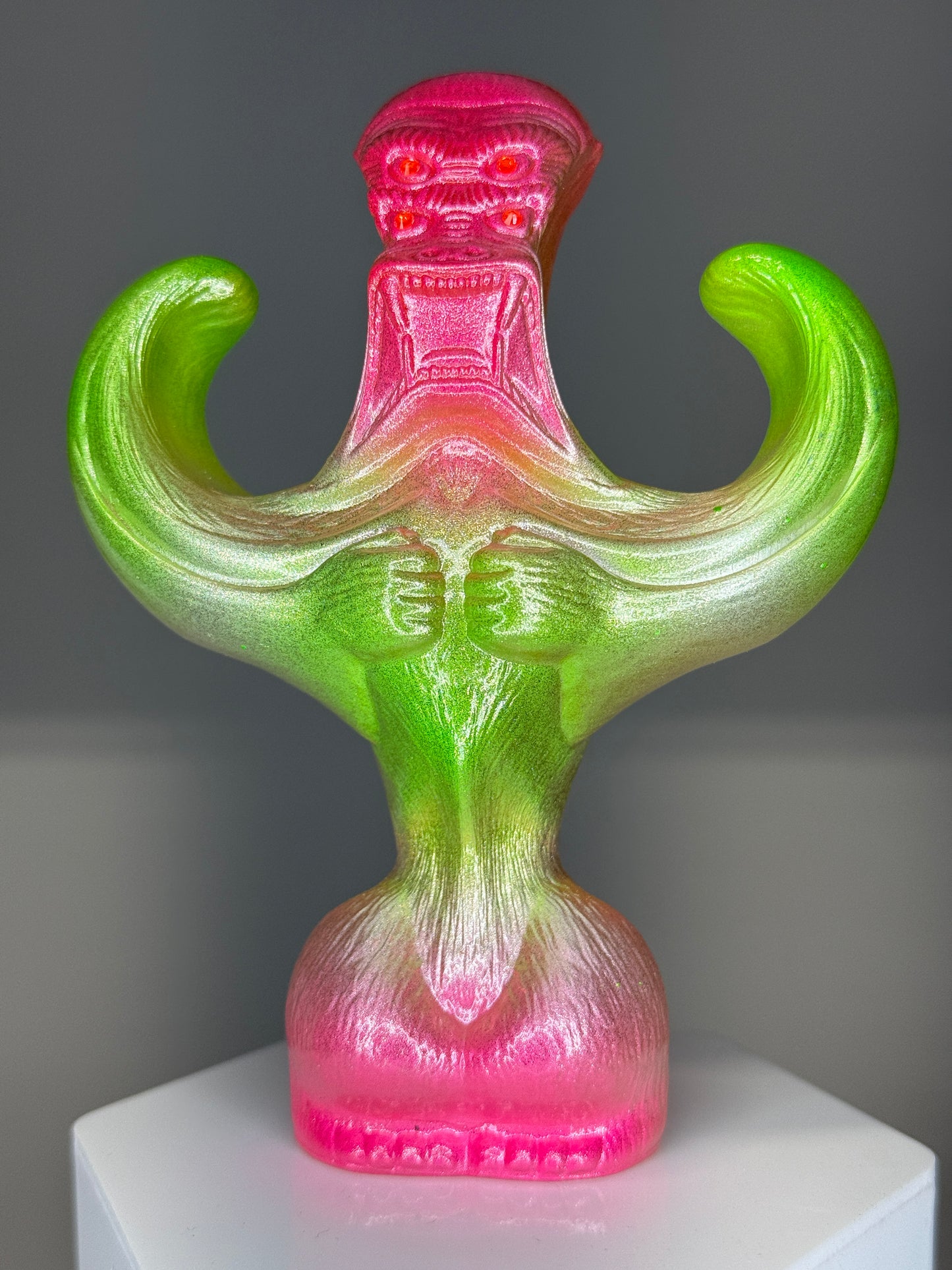 Breaking Wave Ape: Neon Chalk Style Pink/Green