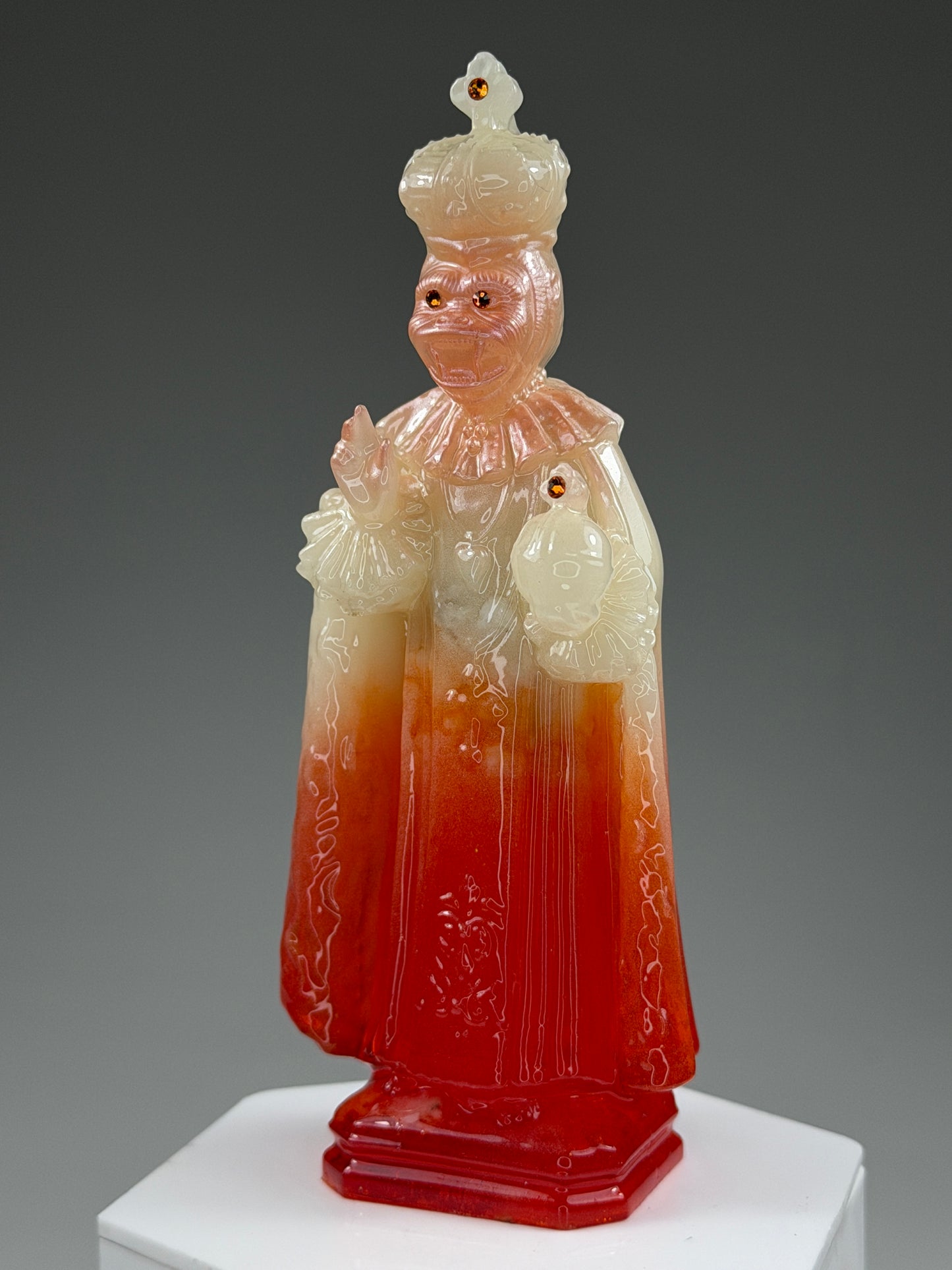 Saint Ape: White/Orange Fade Glow