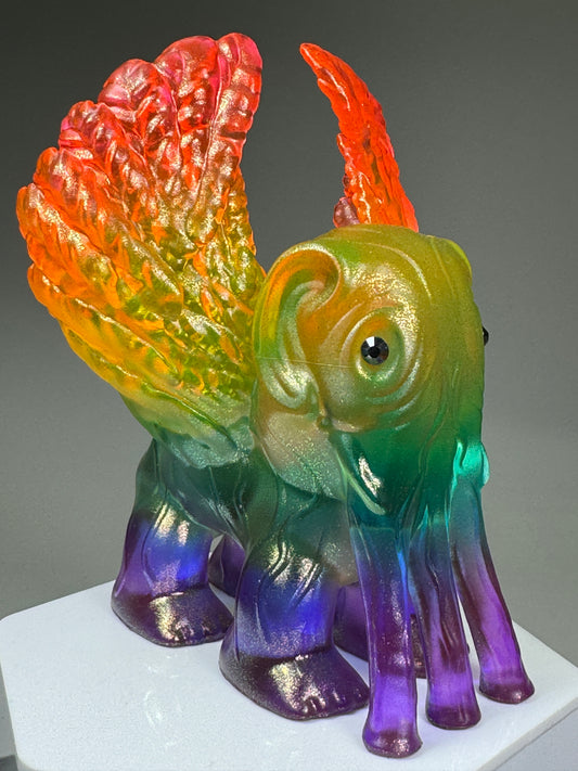 Winged Elephant of the New Day: Gold Rainbow
