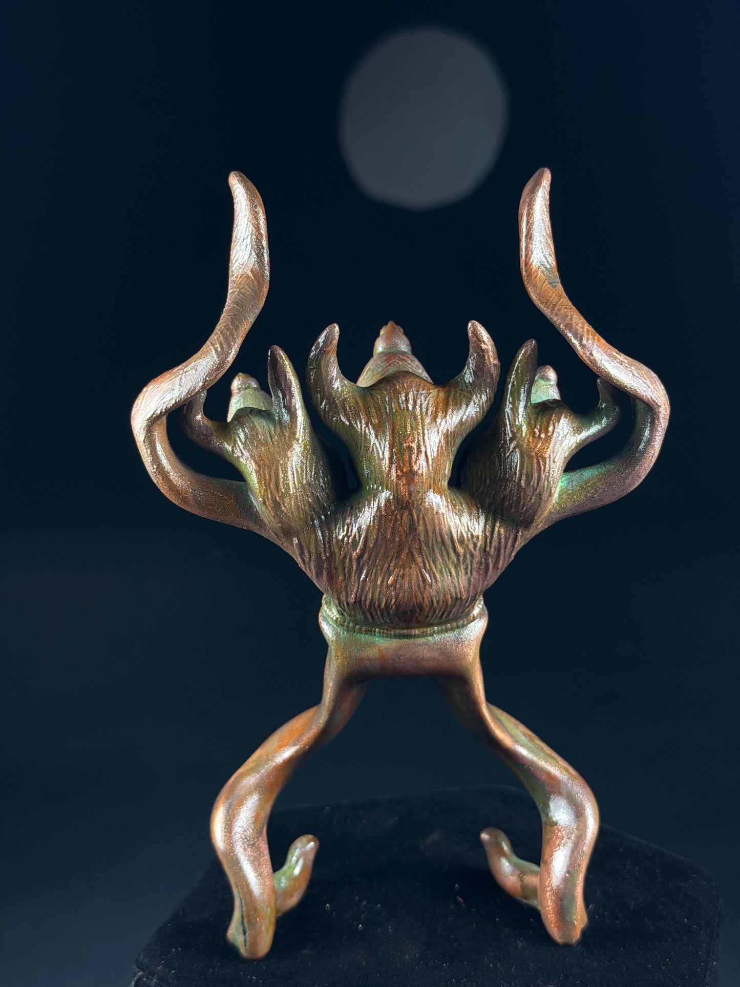 Wolfman: Copper Plated with Orange and Green