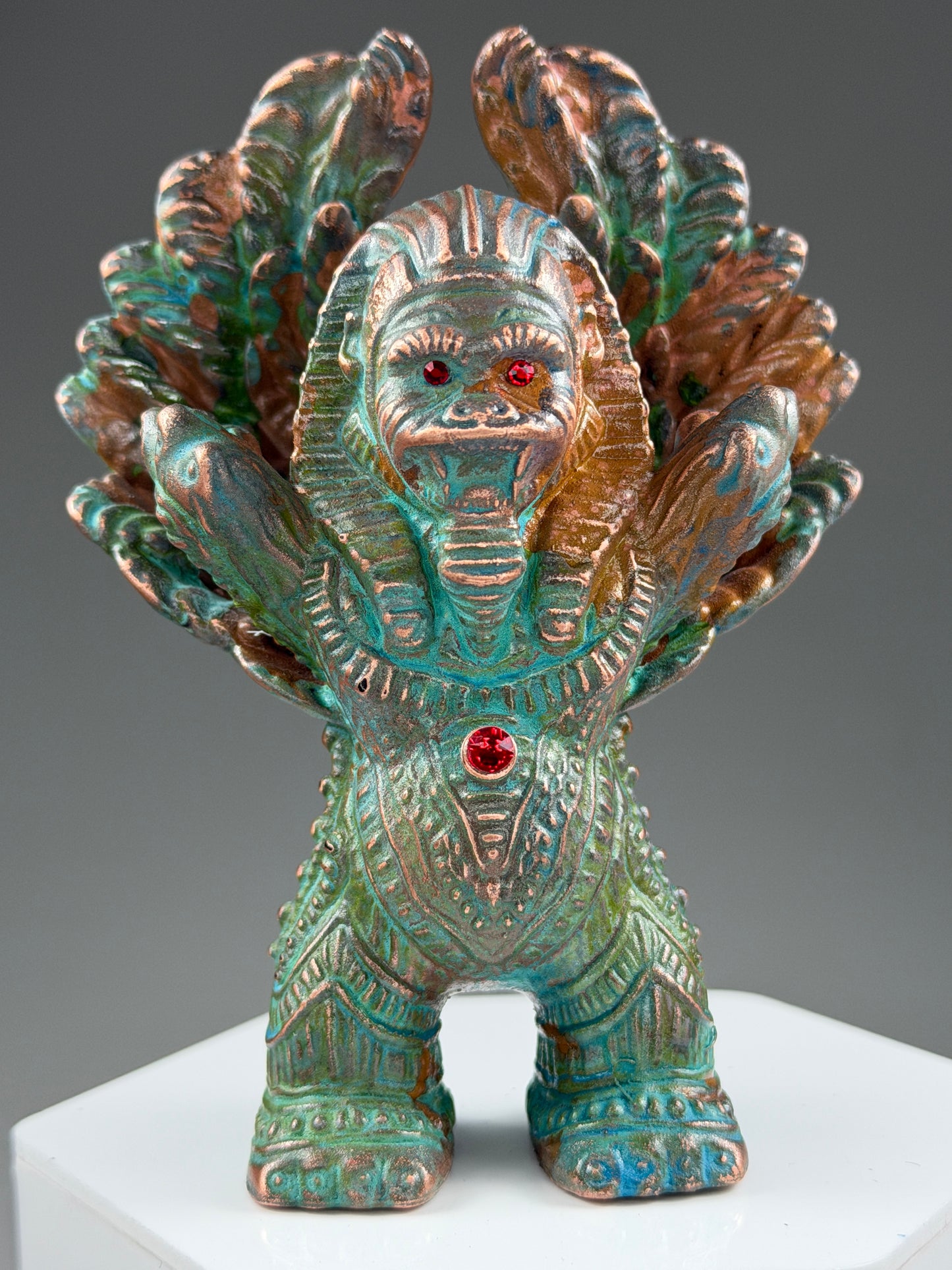 Winged Sphinx Ape: Cooper Plated Wisdom