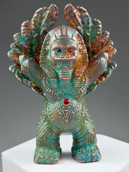 Winged Sphinx Ape: Cooper Plated Wisdom