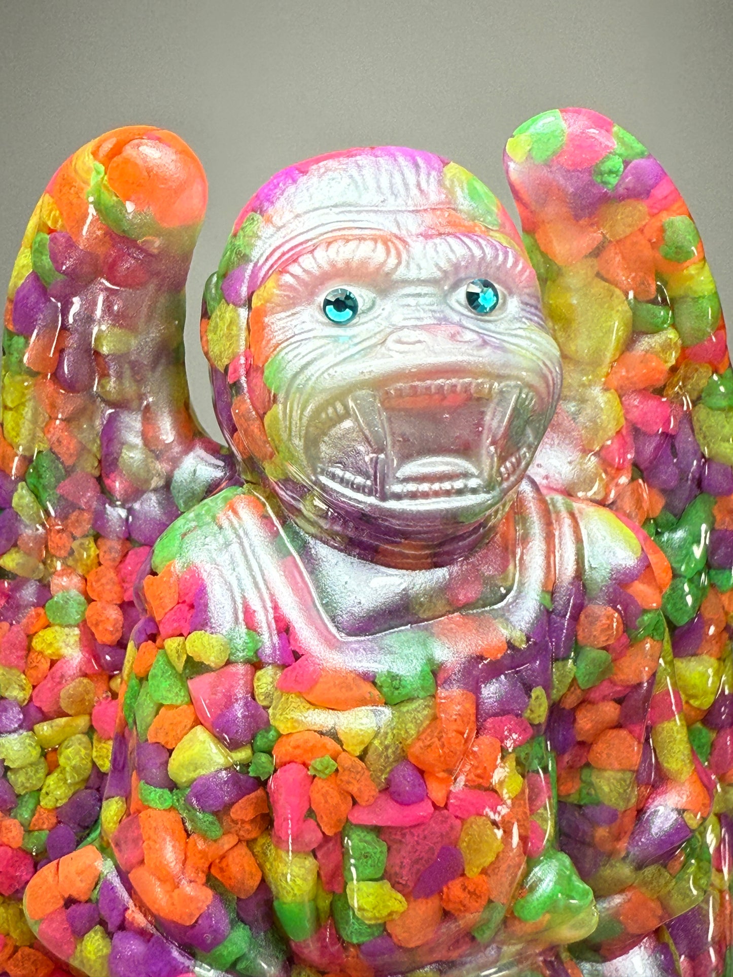 Angel & the Ape: Neon Rainbow Rocks with Pearlescent White