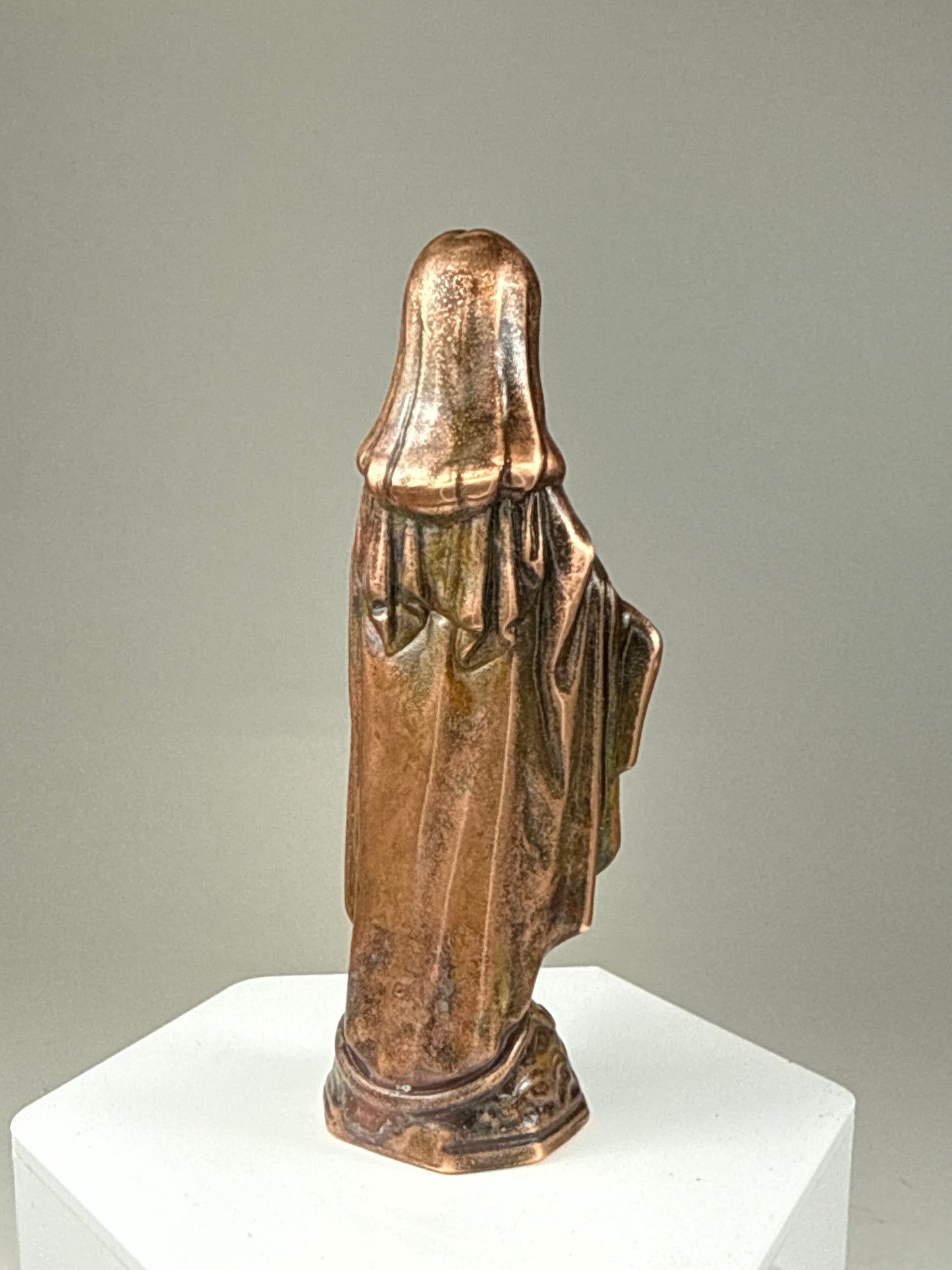 Jesus Head Mary: Copper Plated Weathered