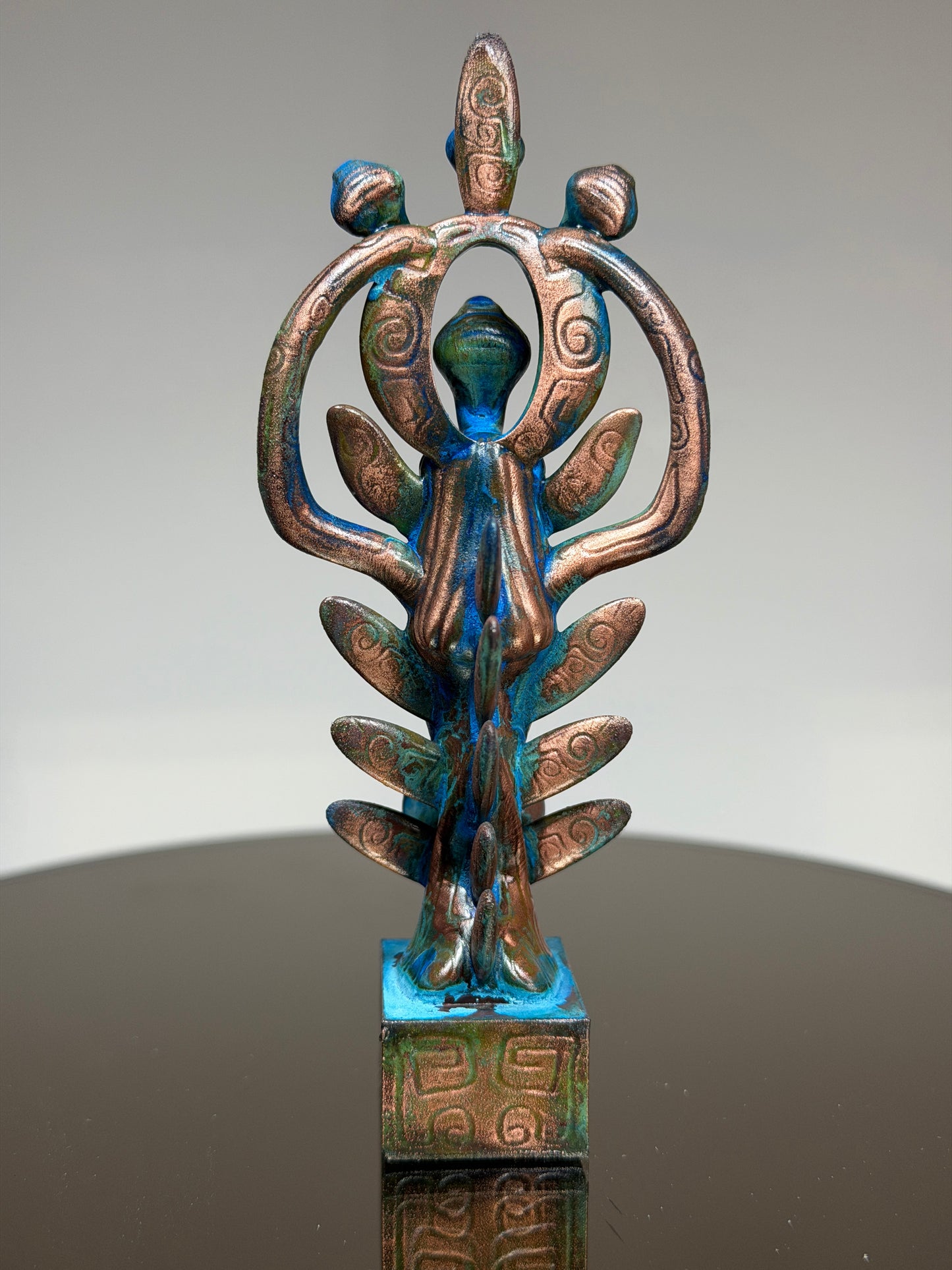 Egyptian Deer with Snakes: Copper Plated Peaceful