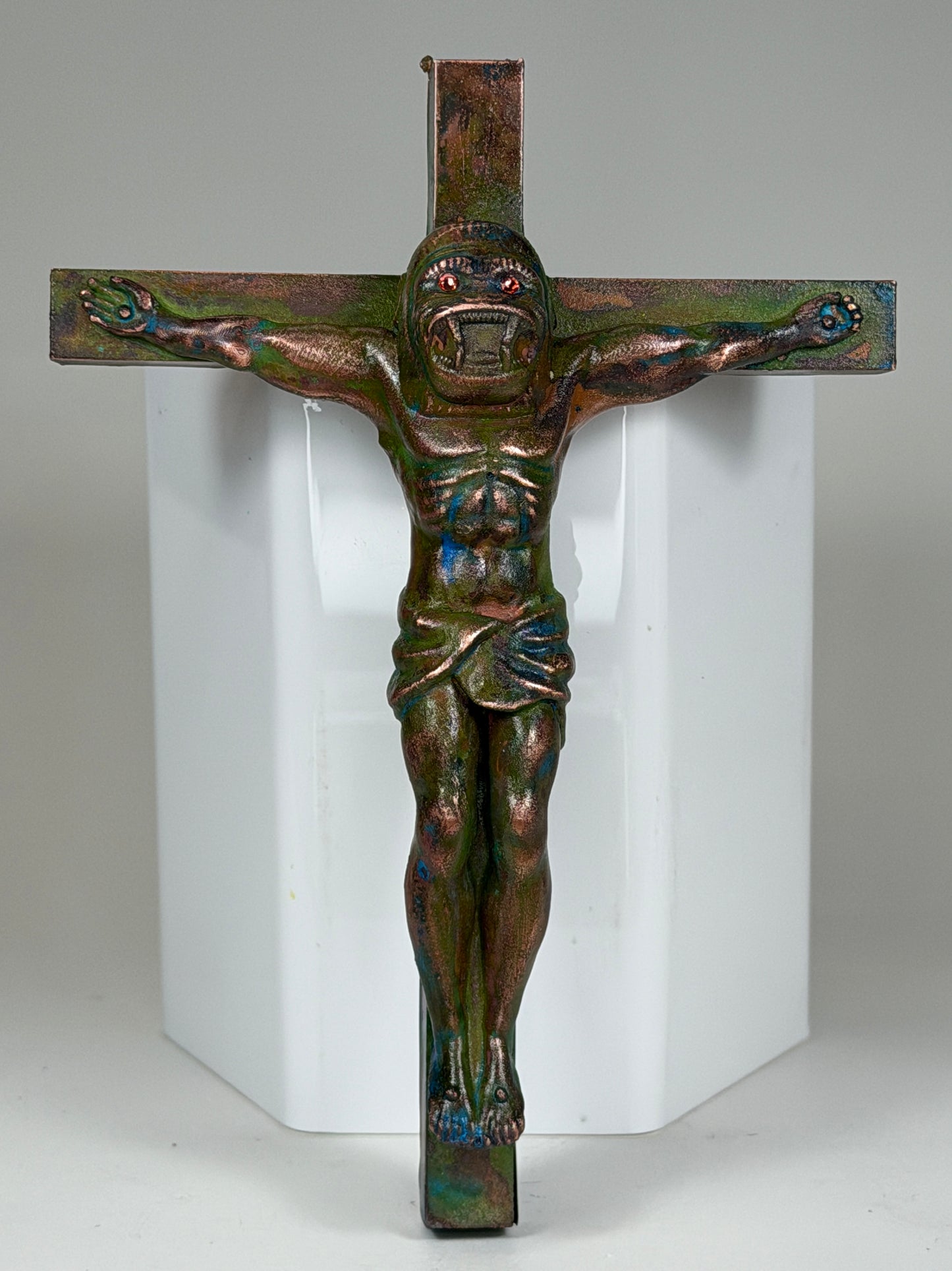 Christ on the Cross but he is an Ape: Copper Plated Pal