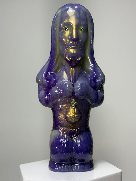 Jesus Ape: Marbled Purple and Yellow Glow