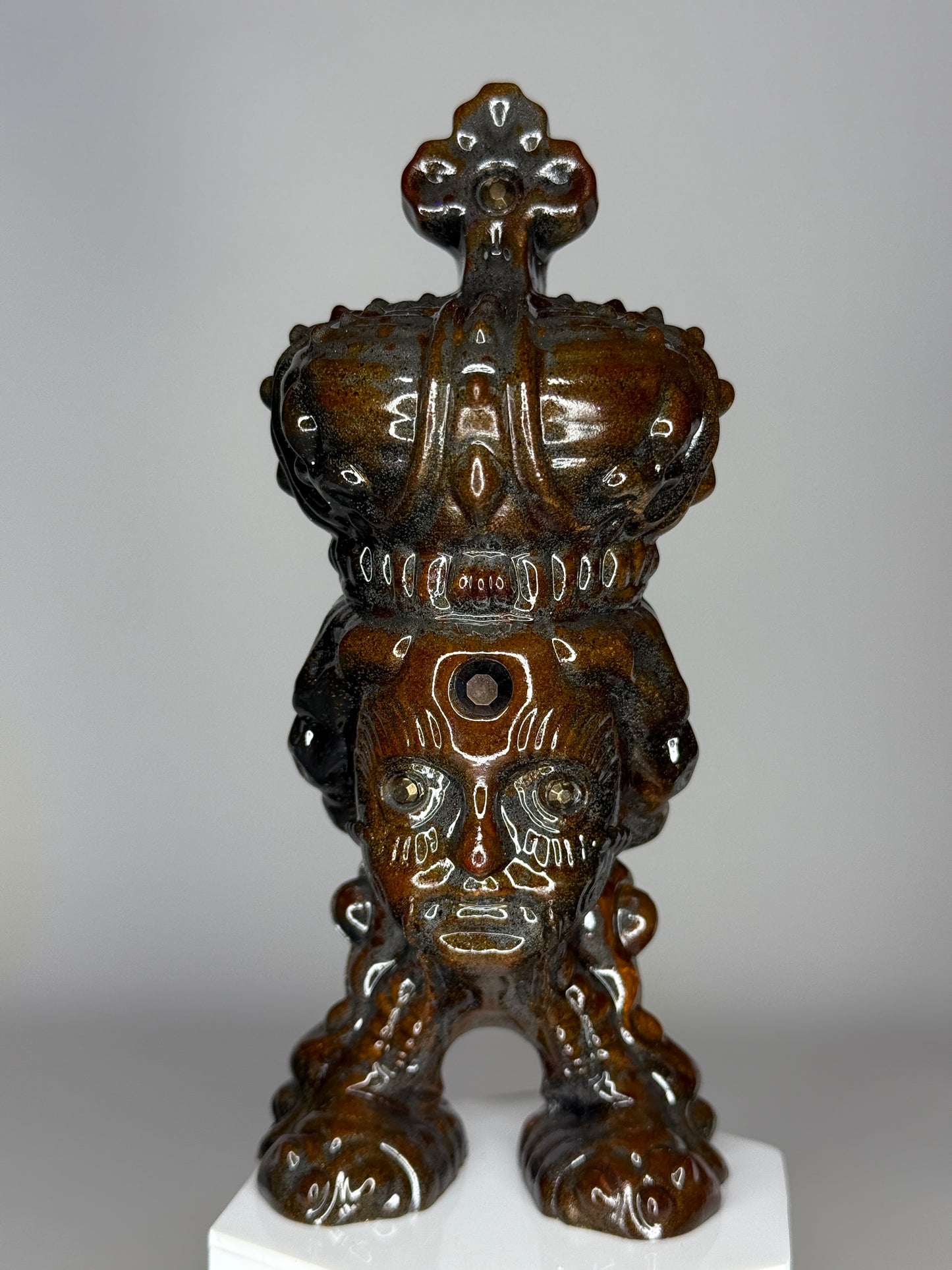 Mecha Faith Hopper: Cold Cast Iron, Rusted