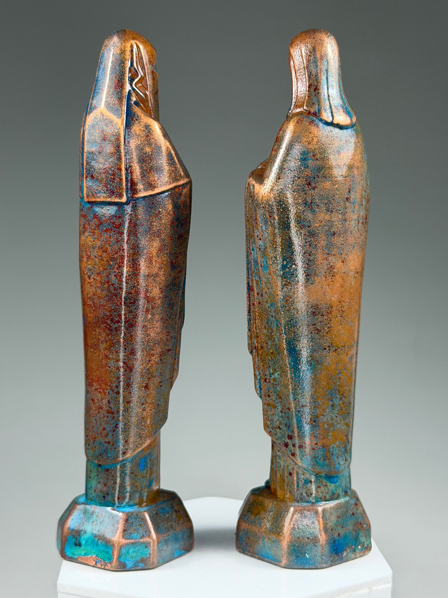 Modern Jesus and Mary: Copper Plated Hope Set