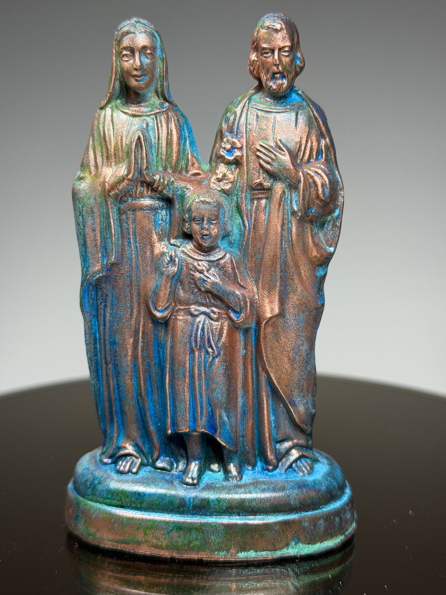 The Holy Family: Copper Plated Three