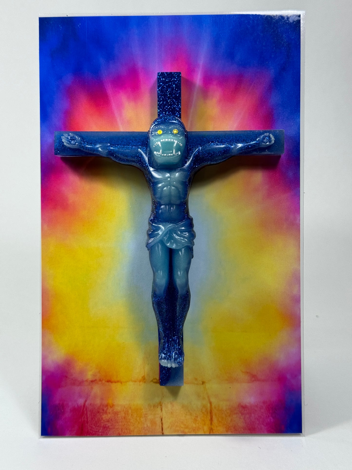 Christ on the Cross but he is an Ape, Magical Toy: Feeling Blue, How R U?