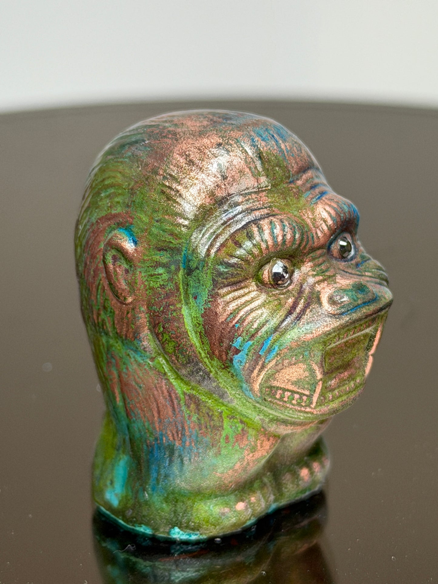Stumpy Ape: Copper Plated Mini Stump Chrome Eyes