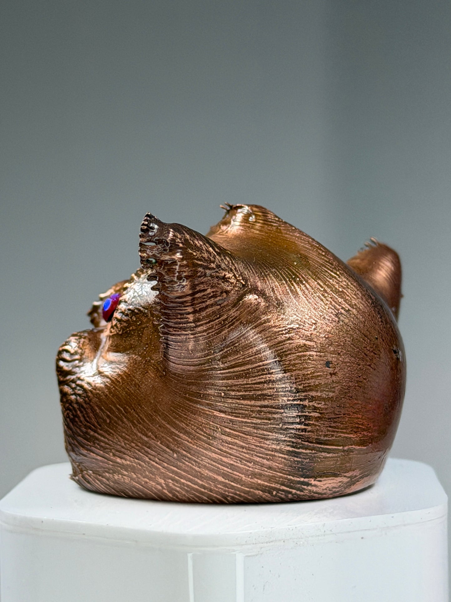 Twisty Pig Head: Copper Plated Happiness