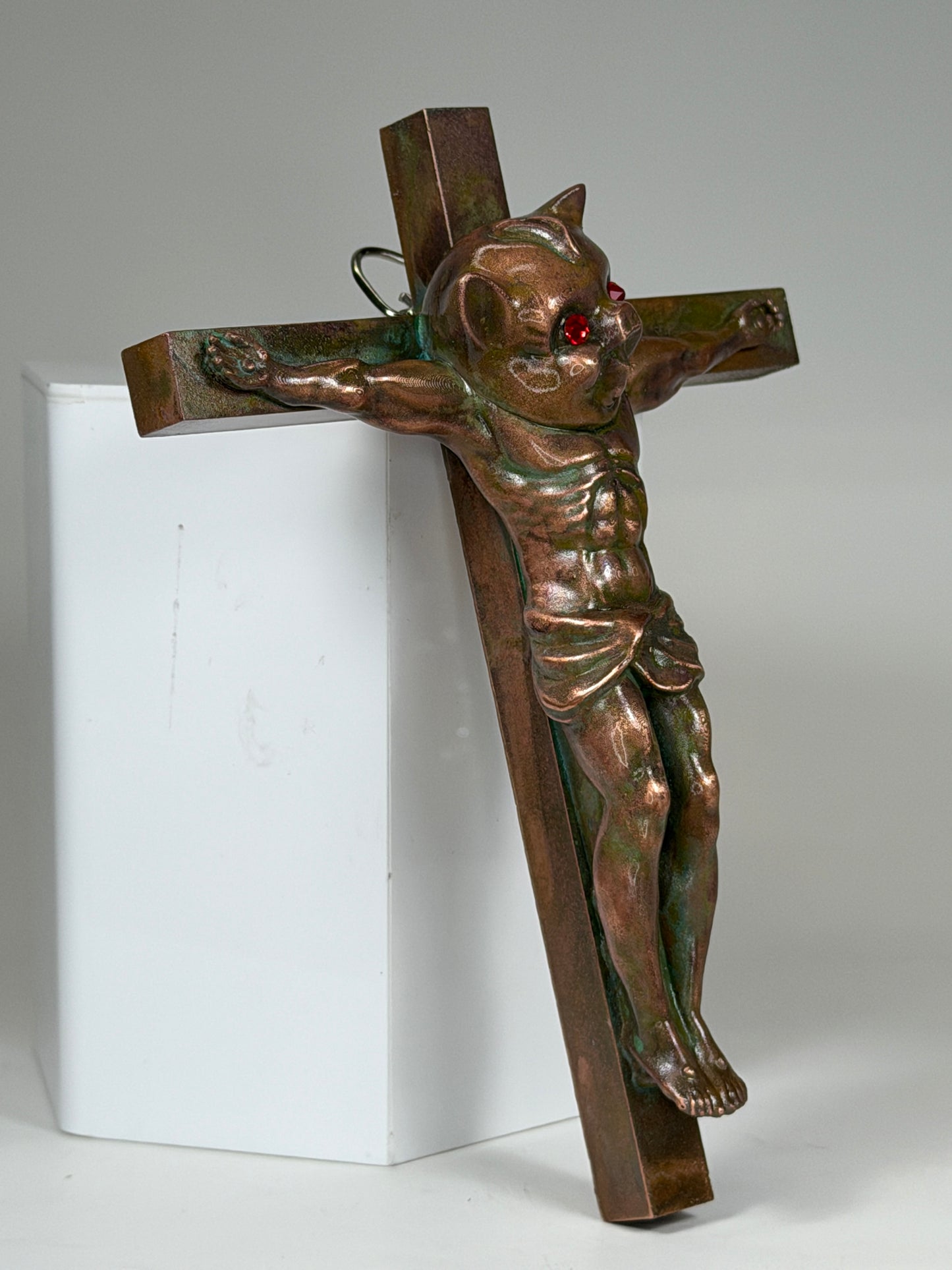 Christ on the Cross but he is Piggy Jesus: Copper Plated Oink