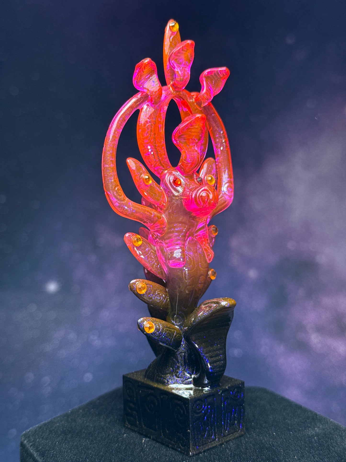 Egyptian Deer with Snakes: Fade From Pink