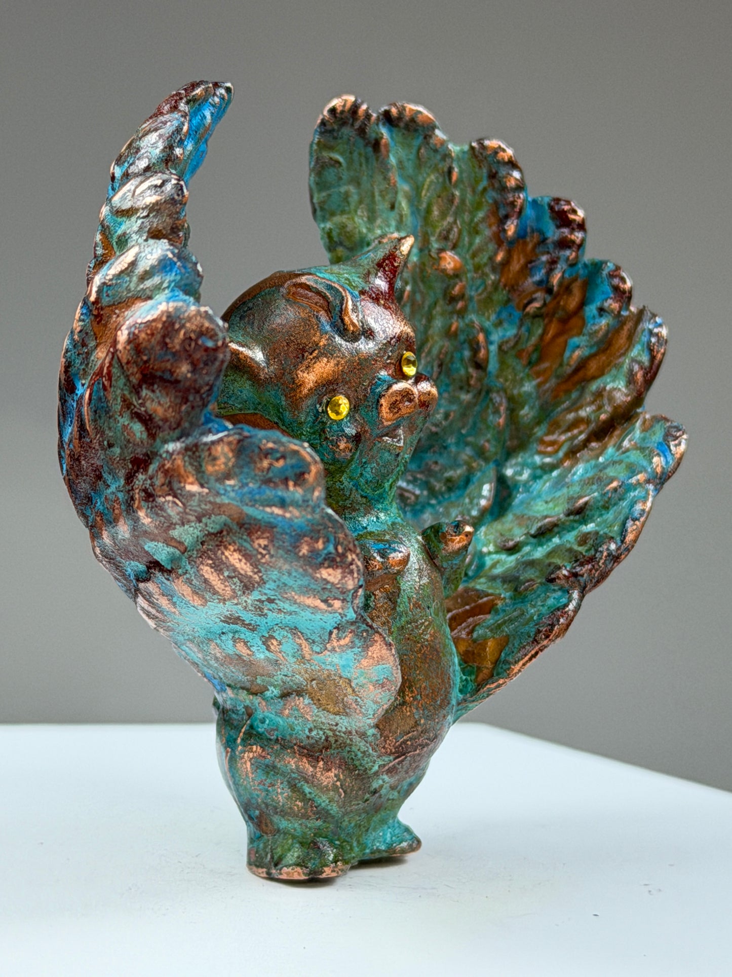 Winged Twisty Pig: Copper Plated