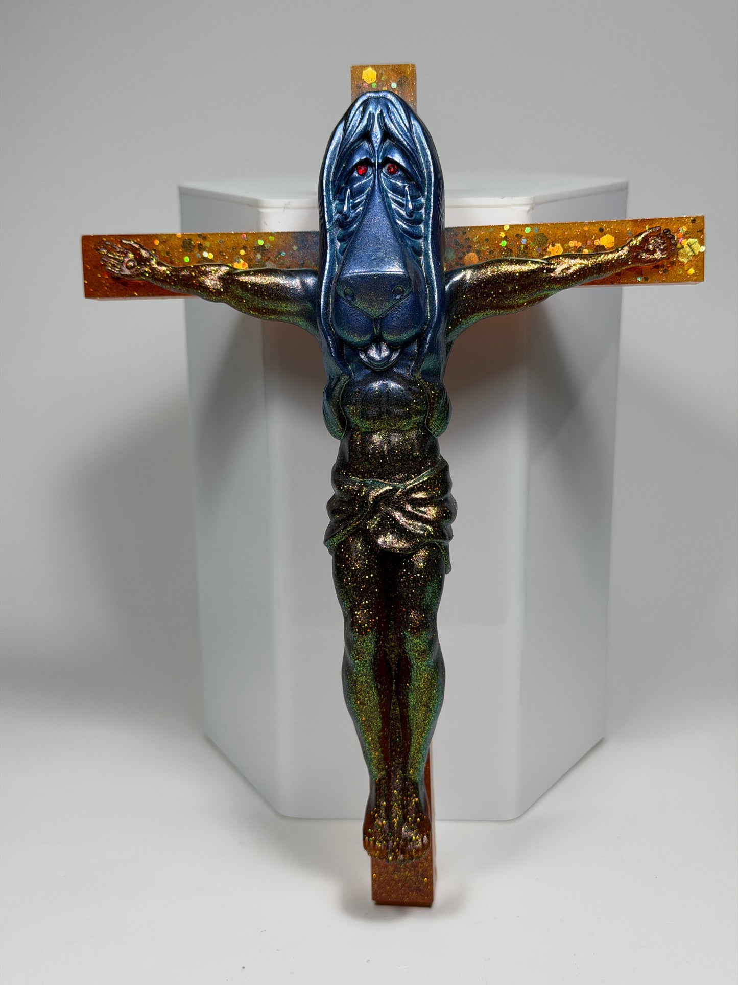 Christ on the Cross but he is a Sad Dog (Big Choice)
