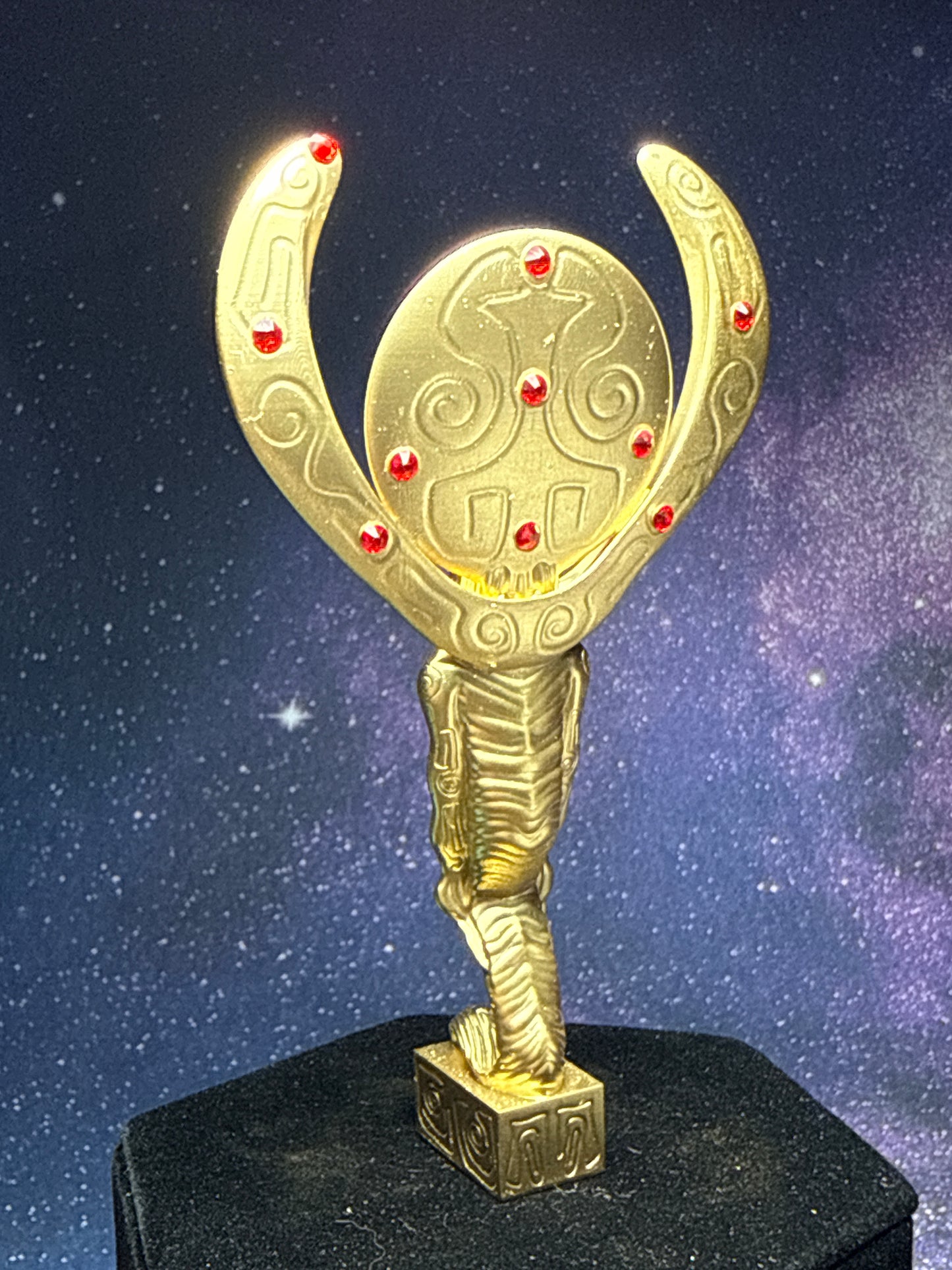 Ibis Serpent Mummy: Chrome Gold Red