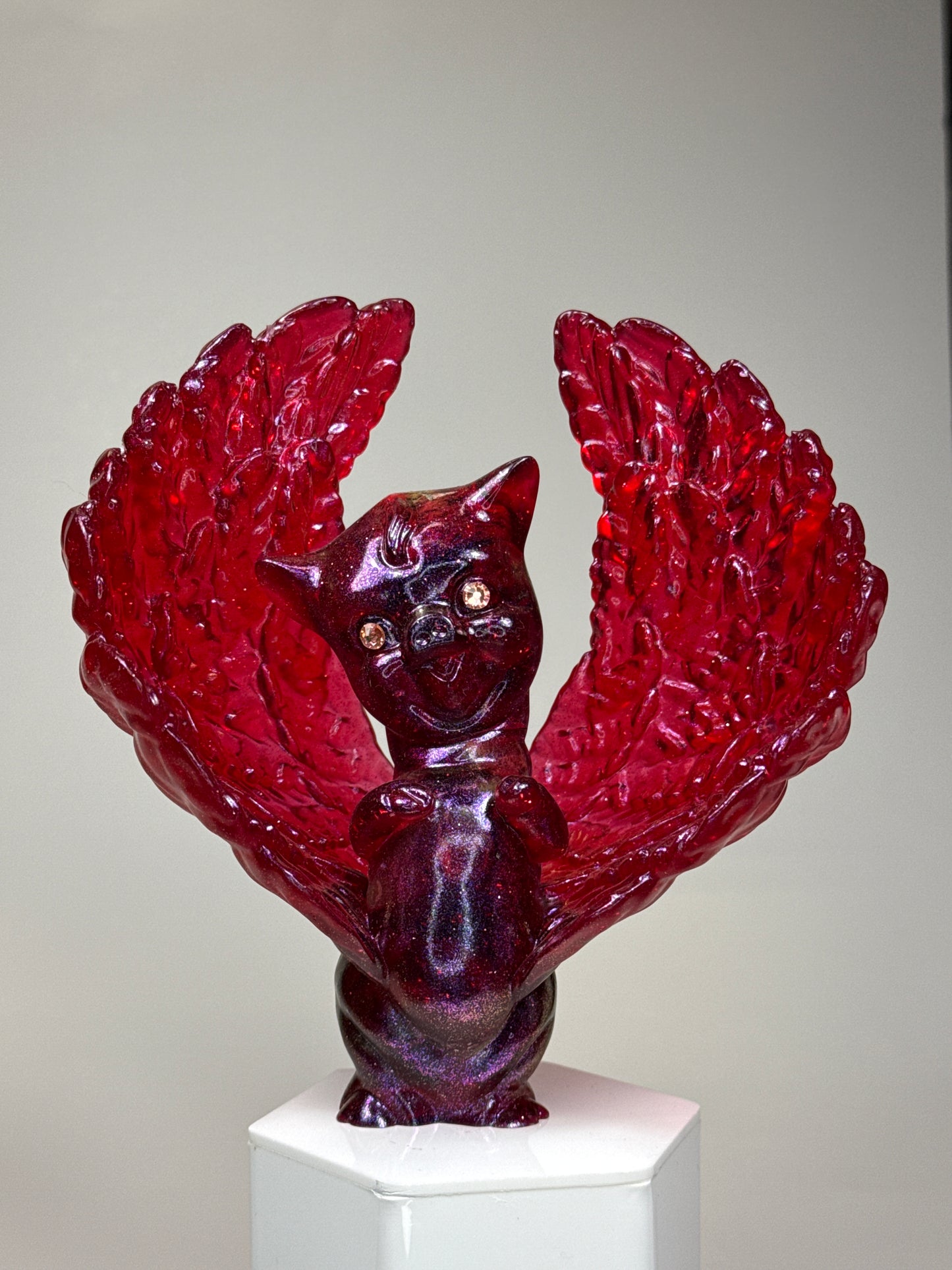 Winged Twisted Pig: Glitter Red