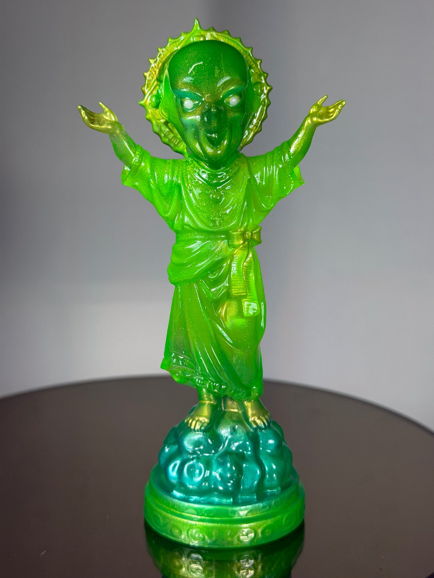 Tango Christ: Glow Eyes Green - Painted by Ashley Alvarado
