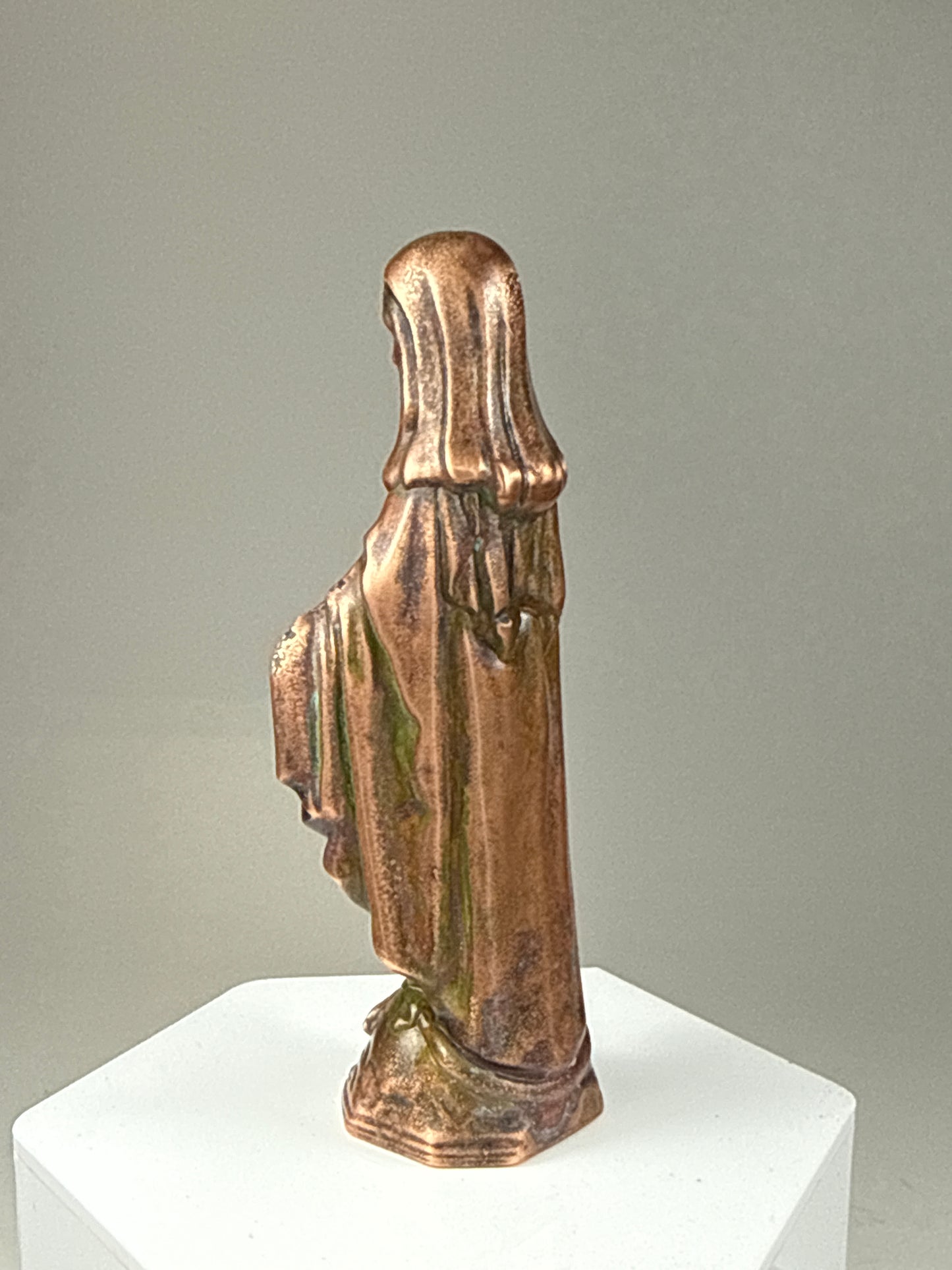 Jesus Head Mary: Copper Plated Weathered