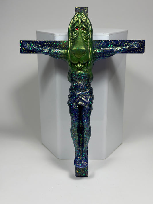 Christ on the Cross but he is a Sad Dog (Big Choice)