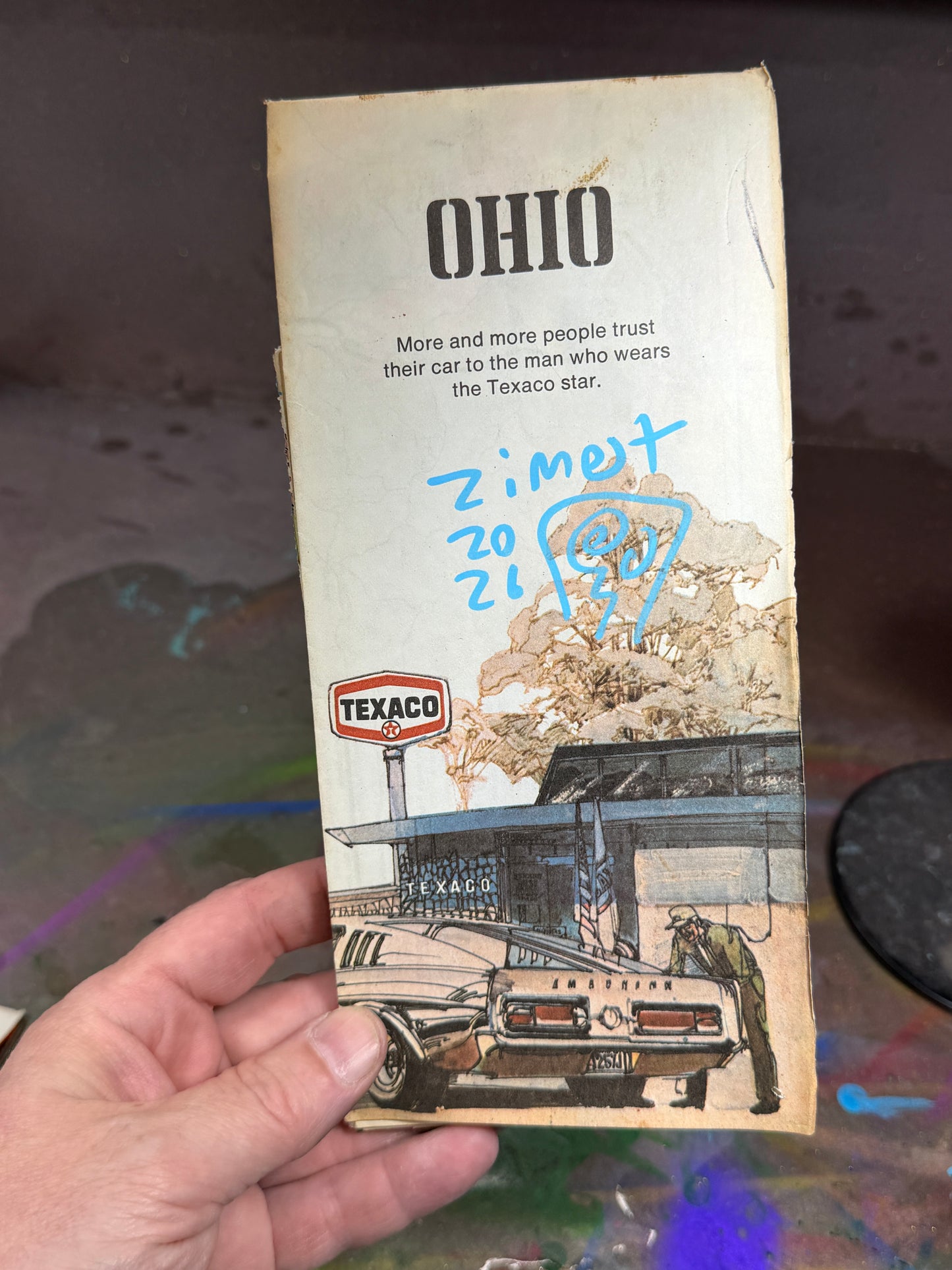 Texaco Ohio Map 1972