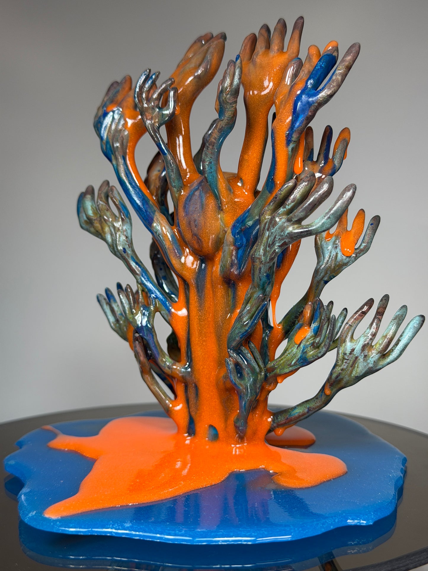 The Hands of God: Copper Plated Color Dump Glow Universe Insane