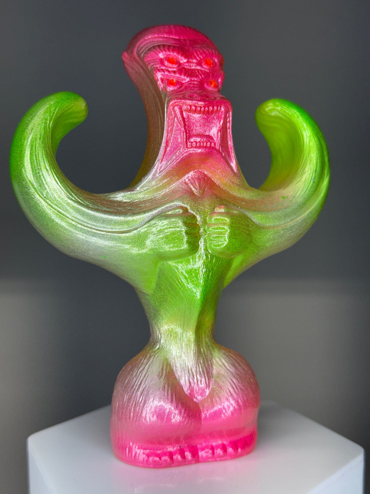 Breaking Wave Ape: Neon Chalk Style Pink/Green