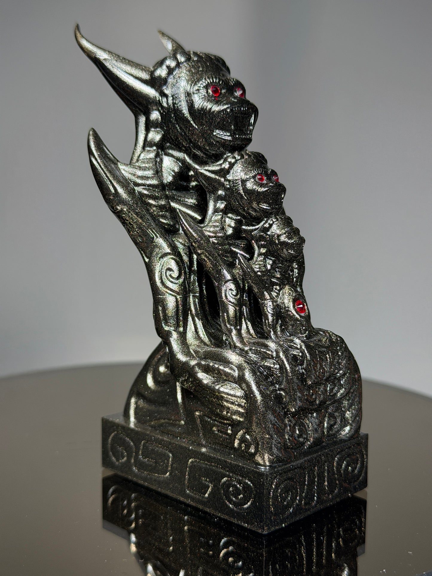 Egyptian Cosmonaut Apes: Silver Dark Metal Flaked