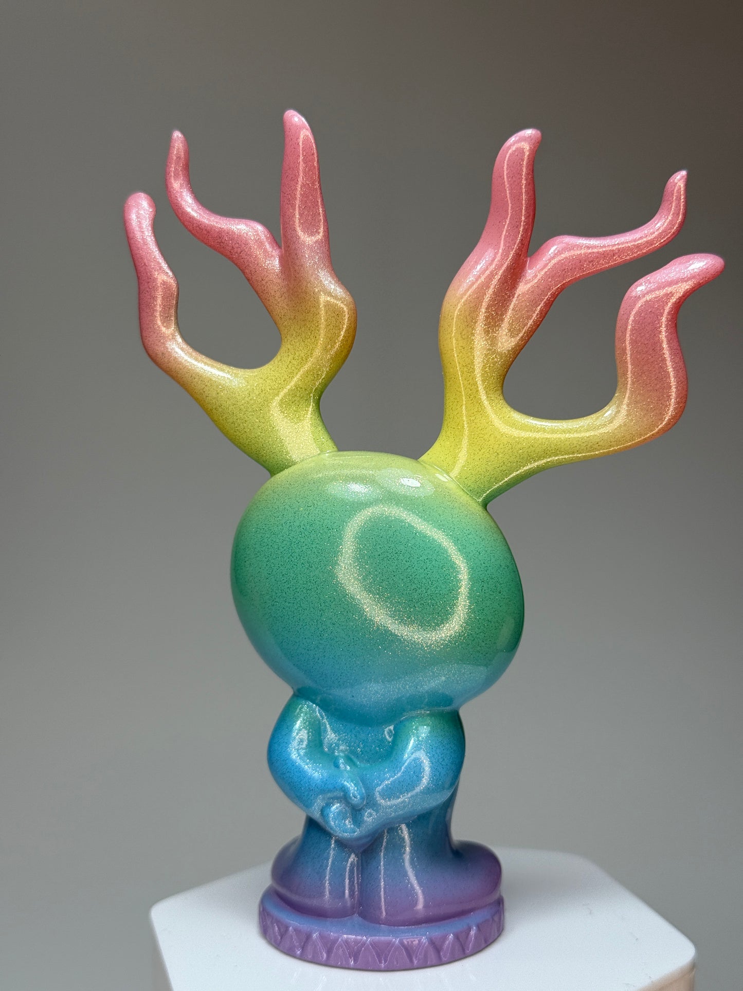 Sad with Antlers: Pastel Rainbow