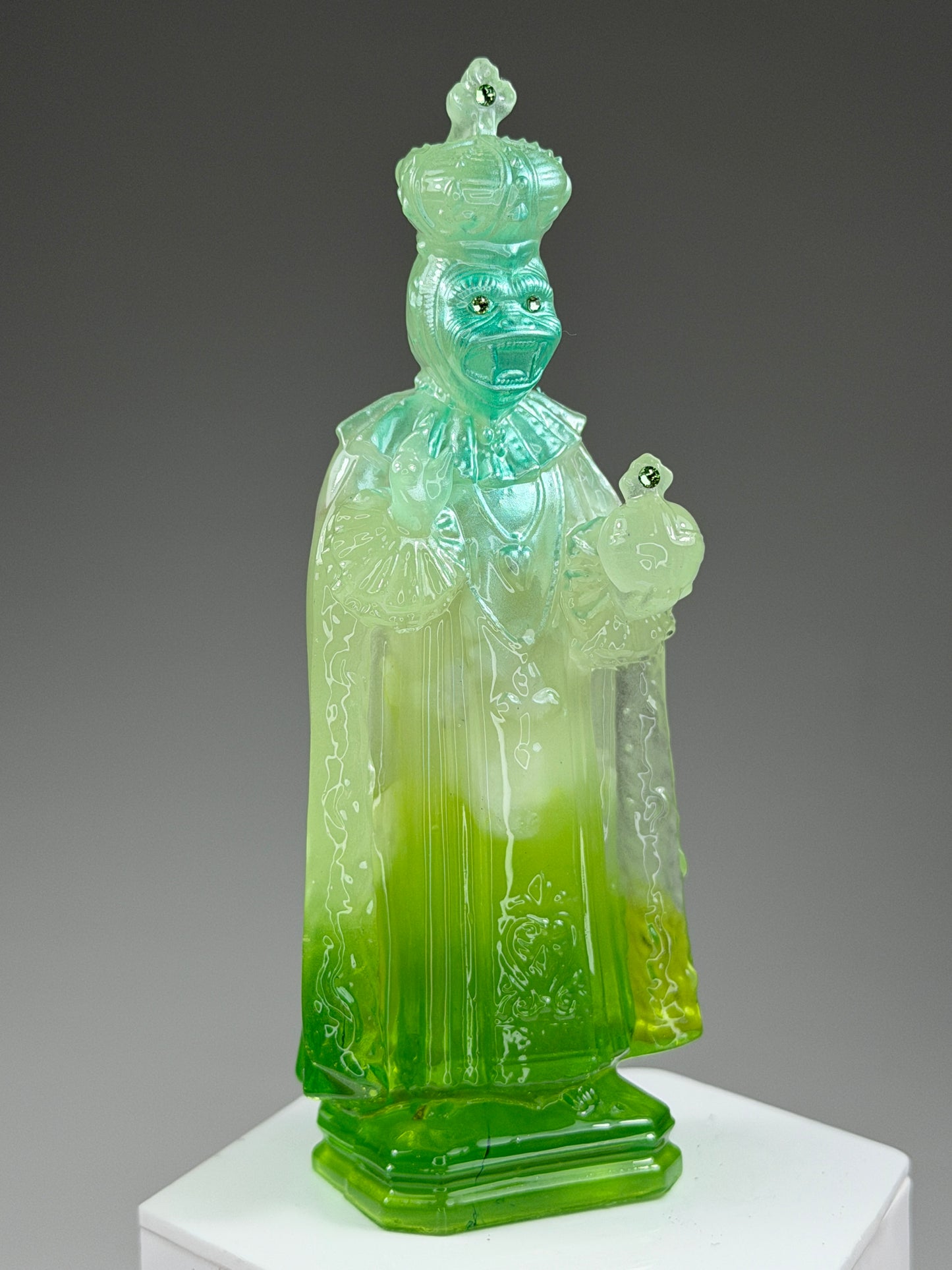 Saint Ape: White/Green Fade Glow