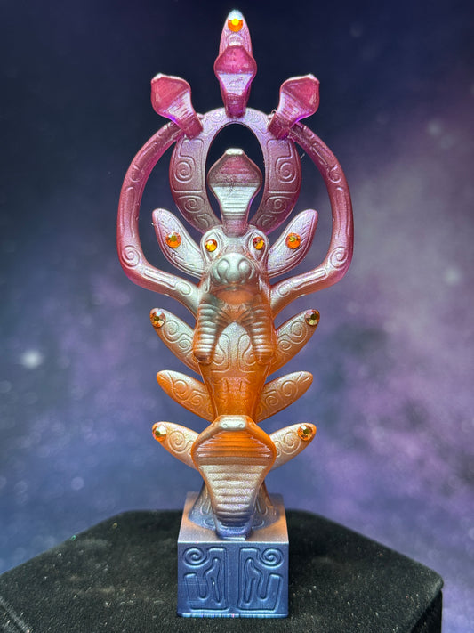 Egyptian Deer with Snakes: Cosmic Sunset